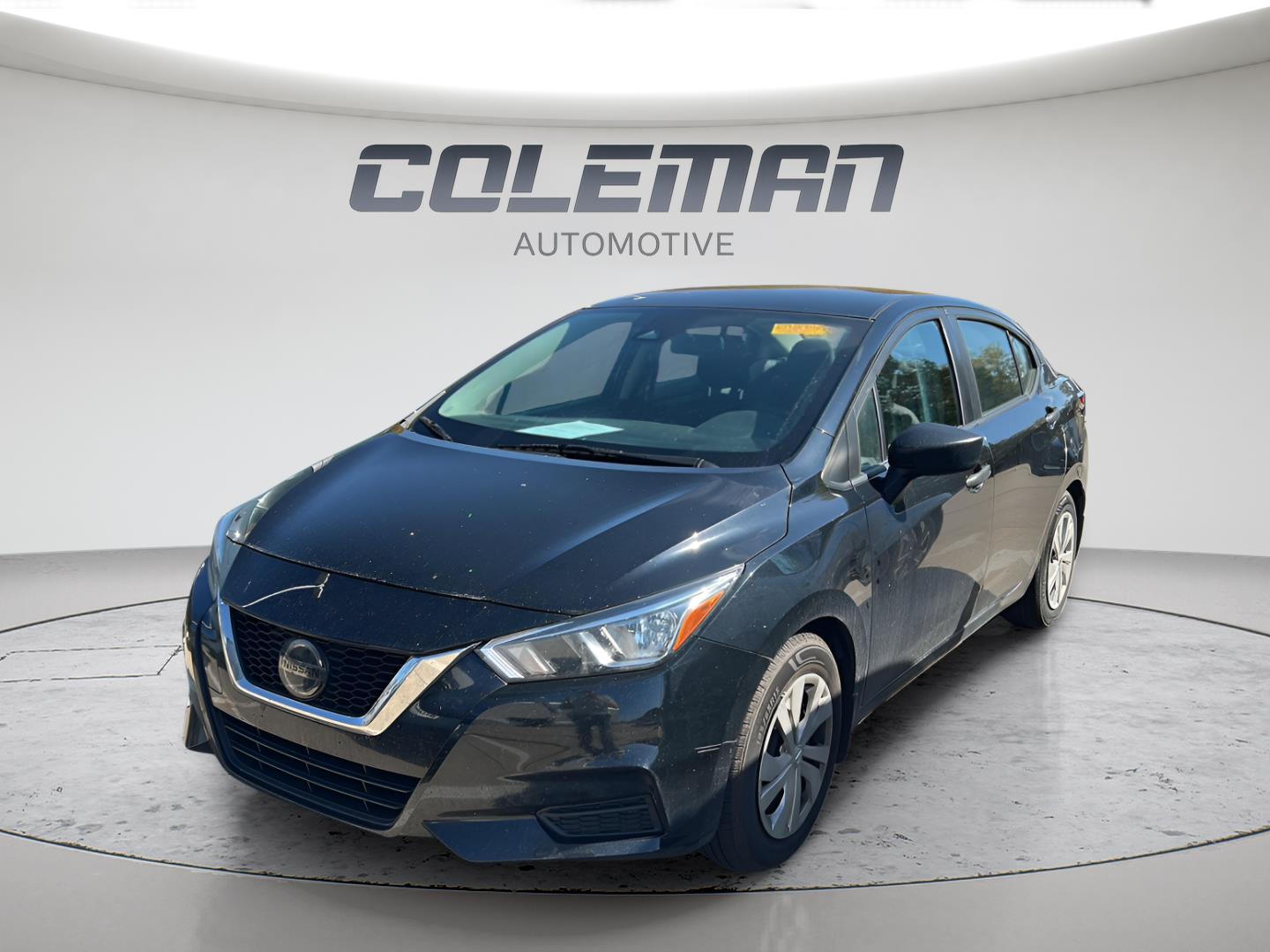Super Black 2021 Nissan Versa Sedan Front-Wheel Drive Continuously Variable Transmission