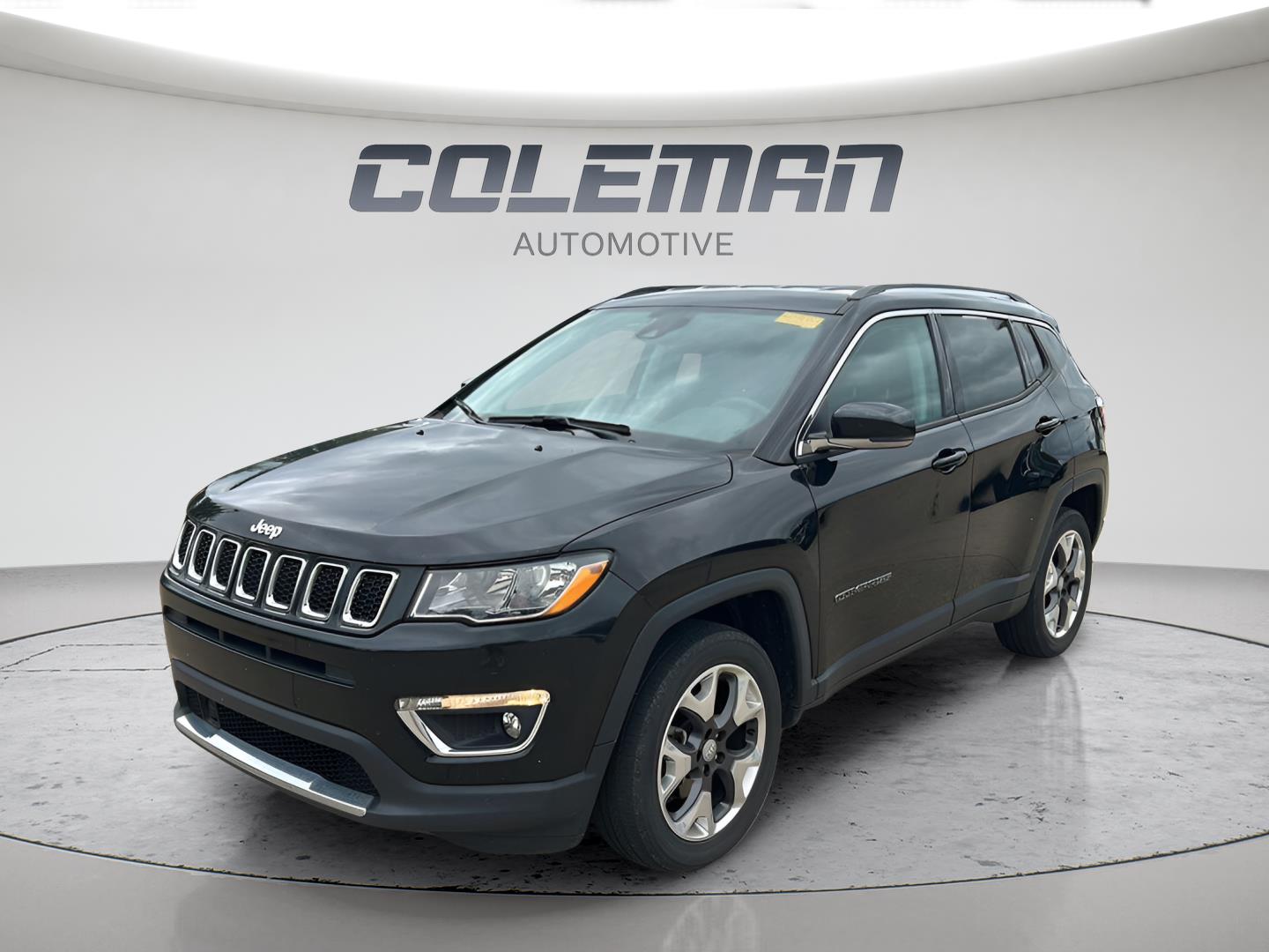 Diamond Black Crystal Pearlcoat 2021 Jeep Compass SUV / Crossover Four-Wheel Drive 9-Speed Automatic