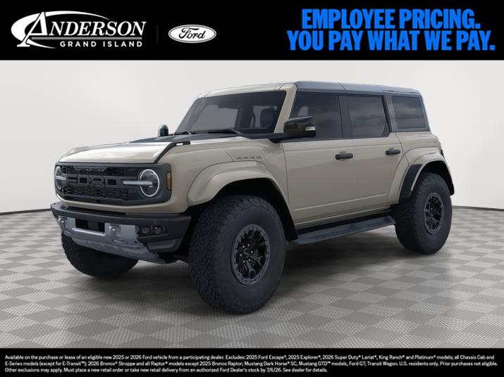 Desert Sand 2025 Ford Bronco Raptor 4WD SUV / Crossover Four-Wheel Drive Automatic
