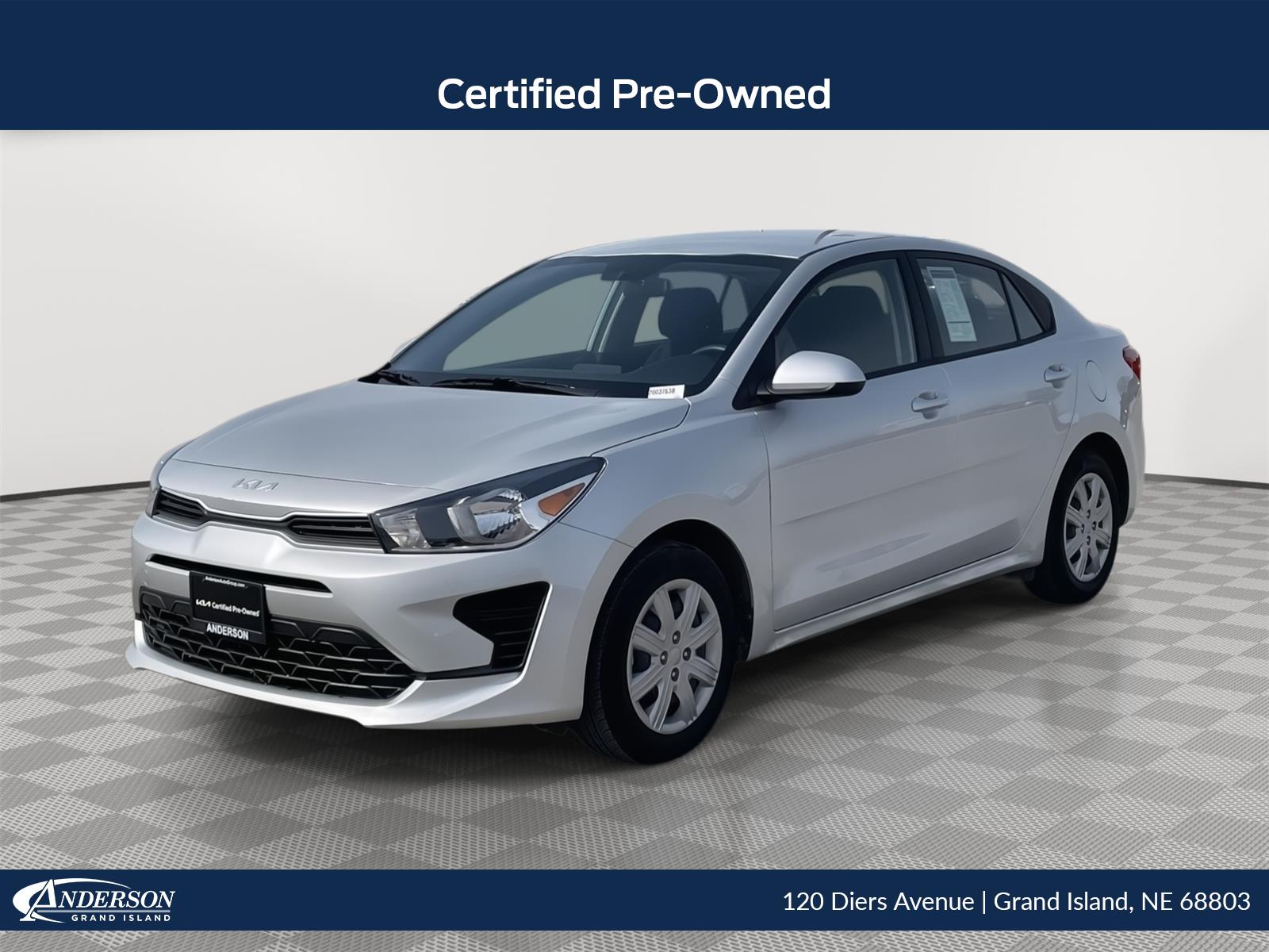 Silky Silver 2023 Kia Rio LX FWD Sedan Front-Wheel Drive Continuously Variable Transmission