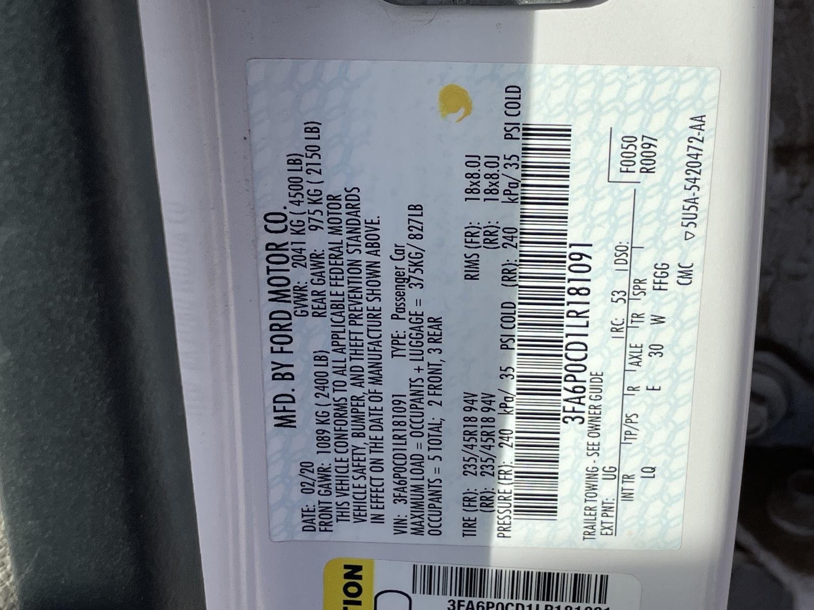 Used 2020 Ford Fusion for sale in Grand Island NE