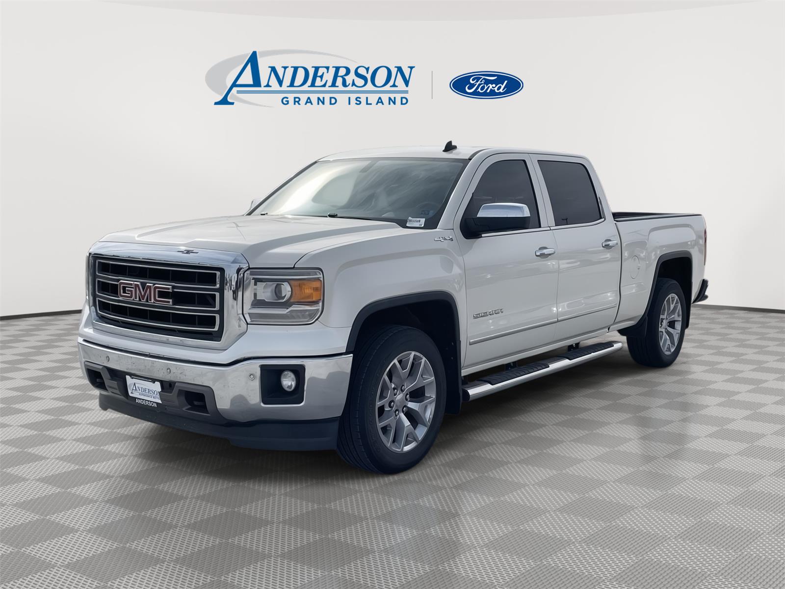 White Diamond Tricoat 2014 GMC Sierra 1500 SLT Crew Cab 4WD Pickup Truck Four-Wheel Drive 6-Speed Automatic
