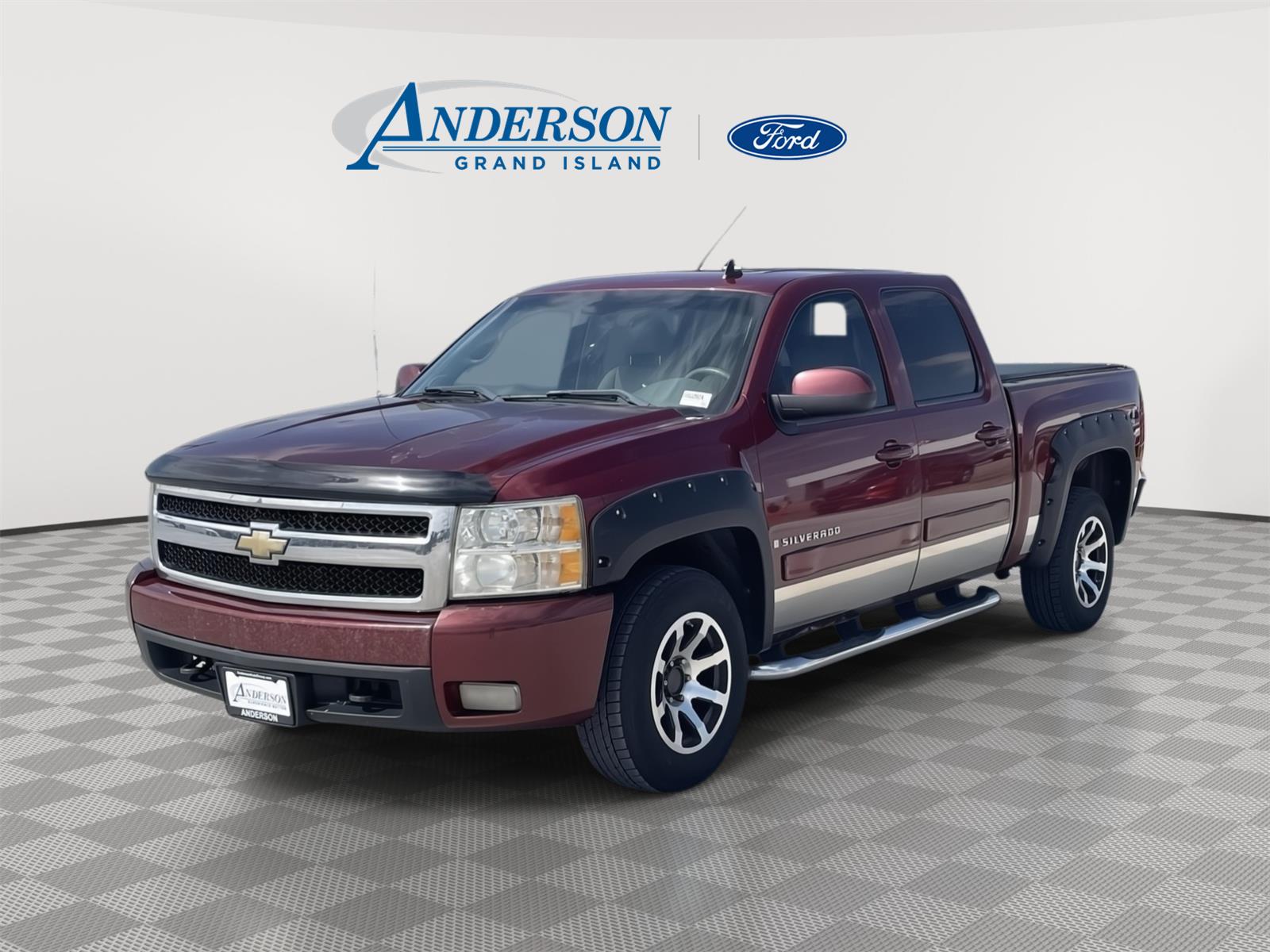 Red (Deep Ruby Metallic) 2008 Chevrolet Silverado 1500 LTZ Crew Cab 4WD Pickup Truck Four-Wheel Drive 4-Speed Automatic