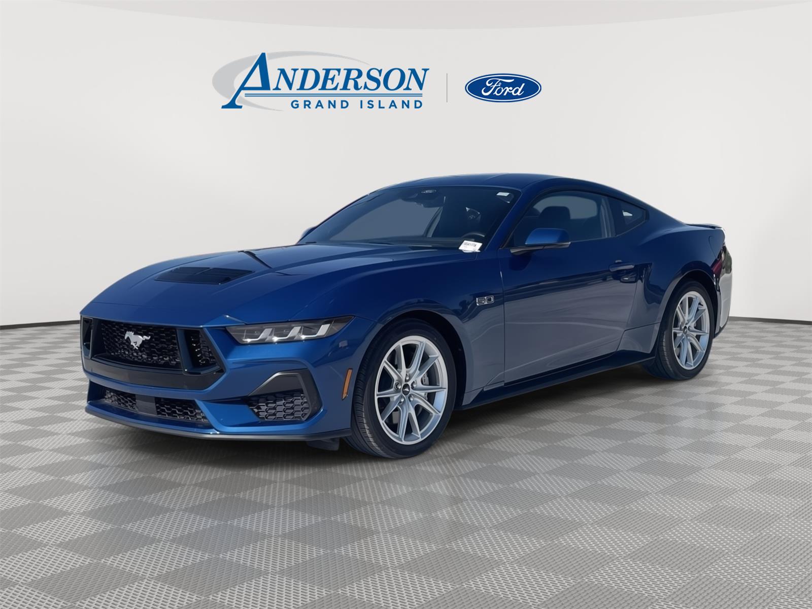 Atlas Blue 2024 Ford Mustang Coupe Rear-Wheel Drive Automatic