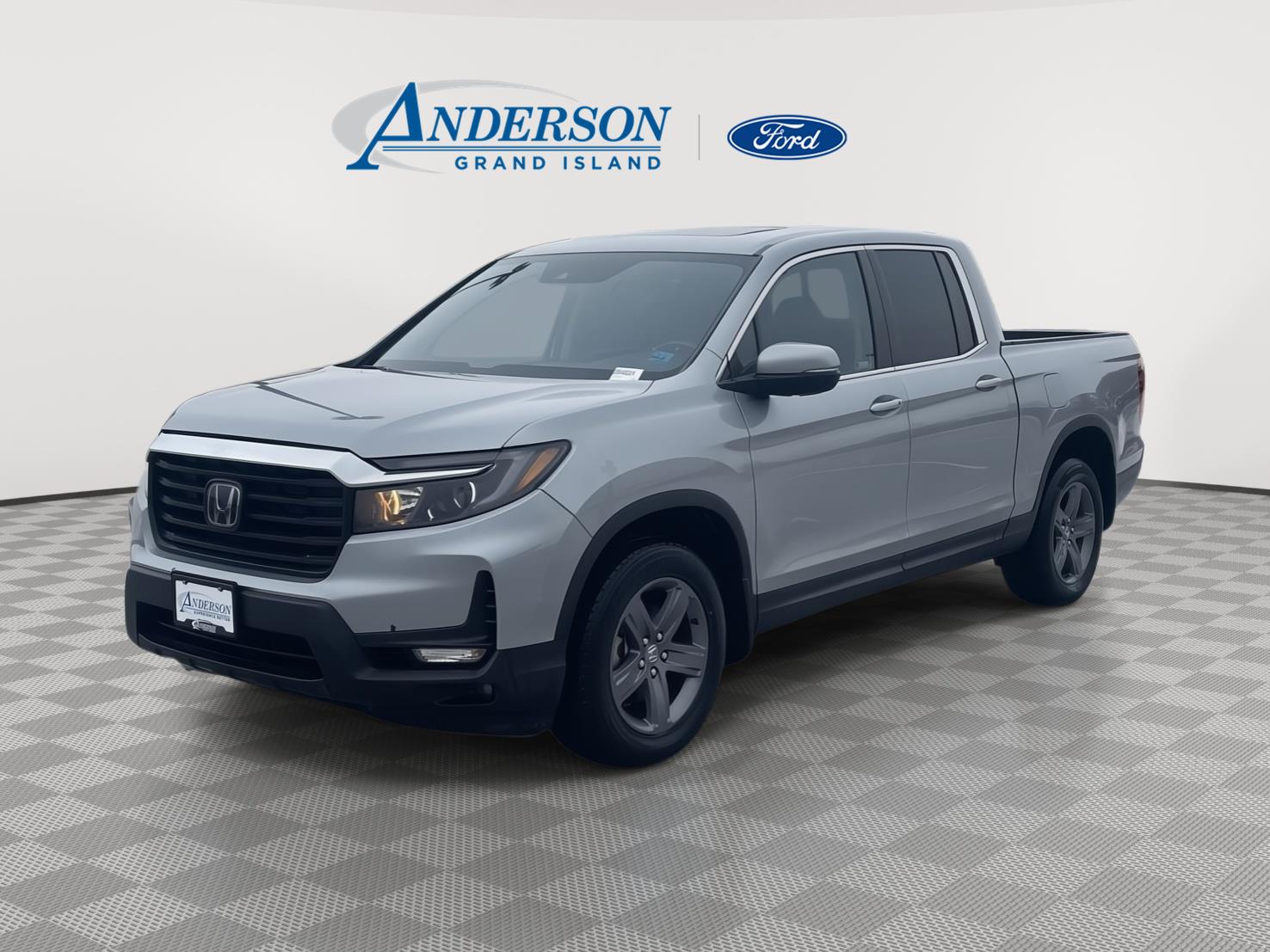 Lunar Silver Metallic 2021 Honda Ridgeline Pickup Truck All-Wheel Drive Automatic