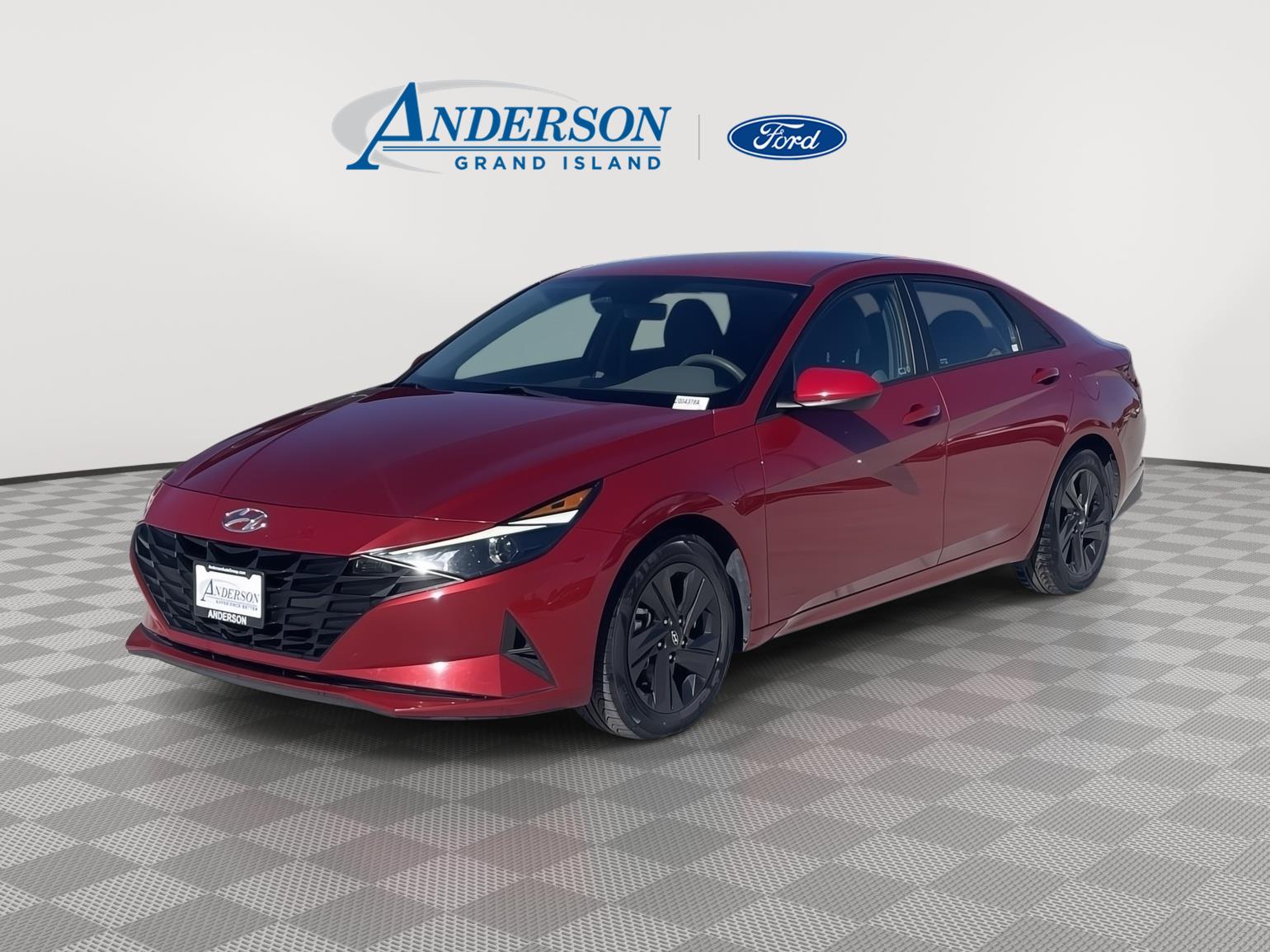 Scarlet Red Pearl 2021 Hyundai Elantra Hybrid Sedan Front-Wheel Drive Automatic