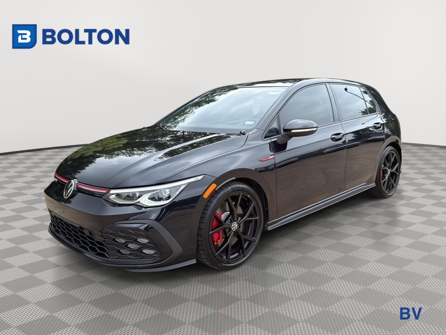 Deep Black Pearl 2024 Volkswagen Golf GTI 380 Autobahn FWD Hatchback Front-Wheel Drive