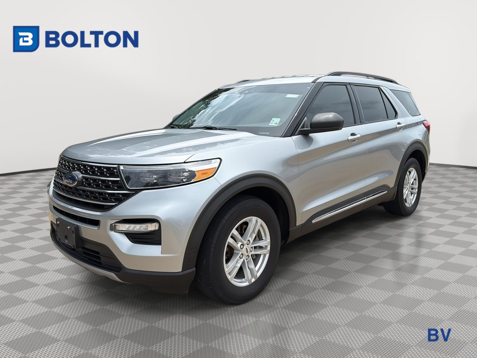 Iconic Silver Metallic 2021 Ford Explorer XLT RWD SUV / Crossover Rear-Wheel Drive Automatic