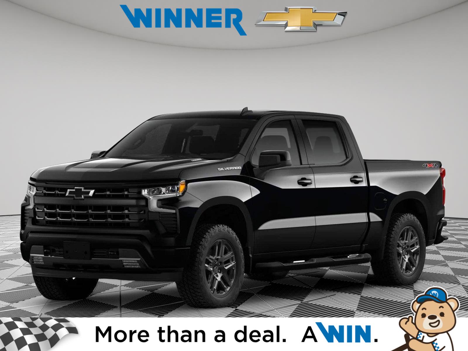 Black 2026 Chevrolet Silverado 1500 Pickup Truck Four-Wheel Drive 8-Speed Automatic