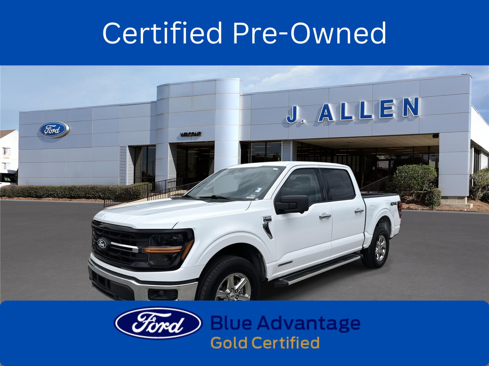 Oxford White 2024 Ford F-150 Pickup Truck Four-Wheel Drive Automatic