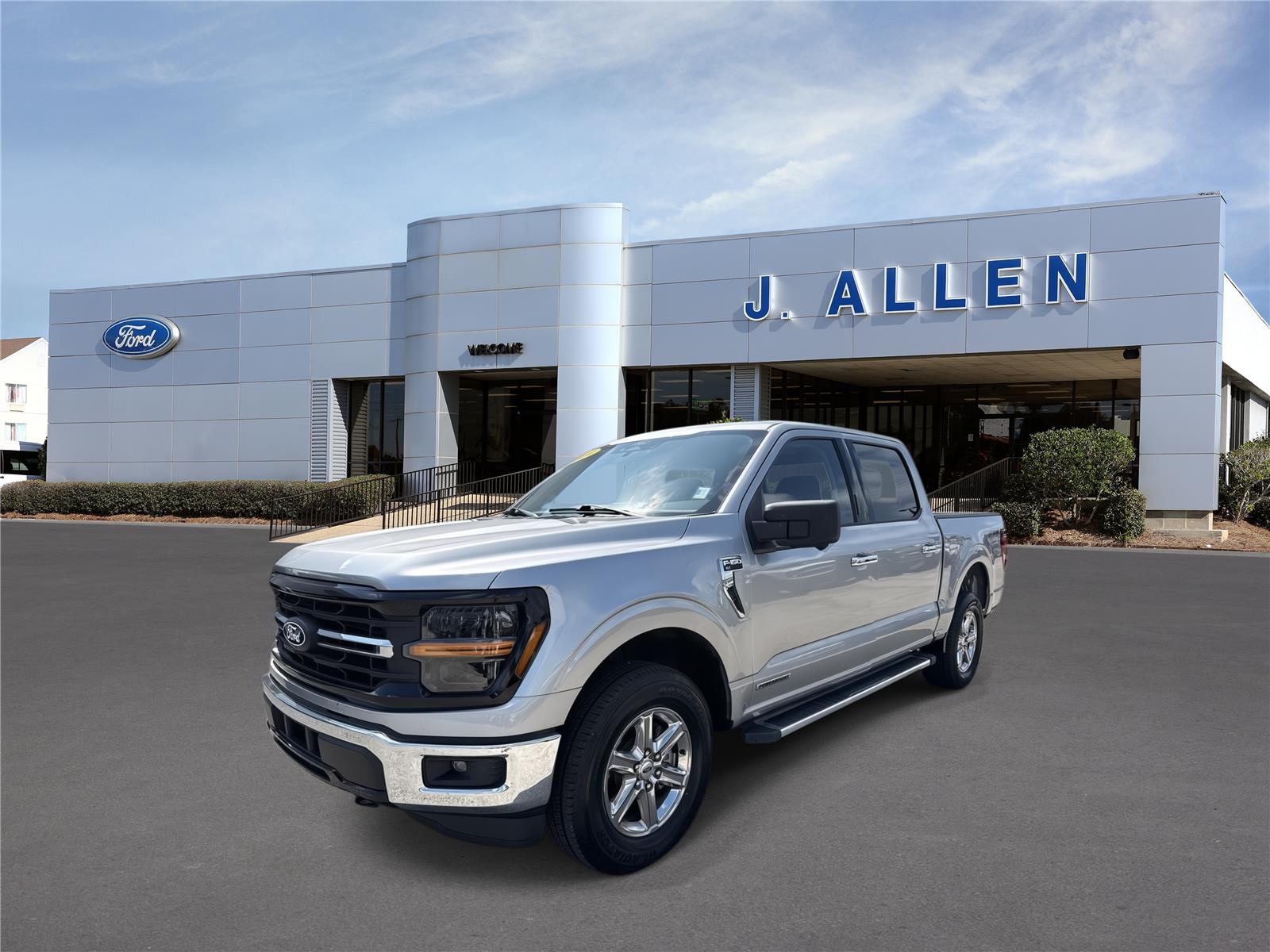 Iconic Silver 2024 Ford F-150 Pickup Truck Four-Wheel Drive Automatic