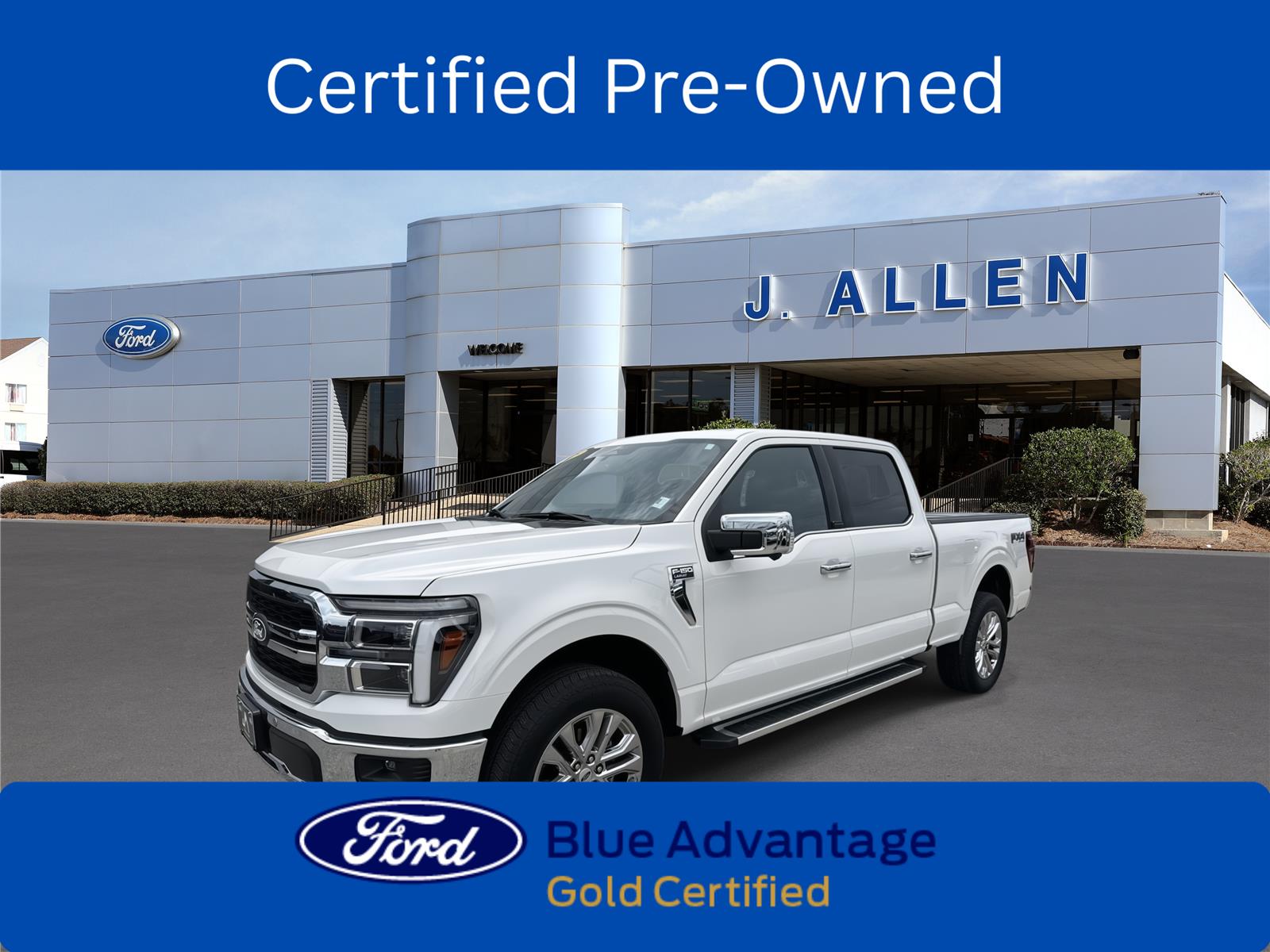 Star White Metallic Tri-Coat 2025 Ford F-150 Pickup Truck Four-Wheel Drive Automatic