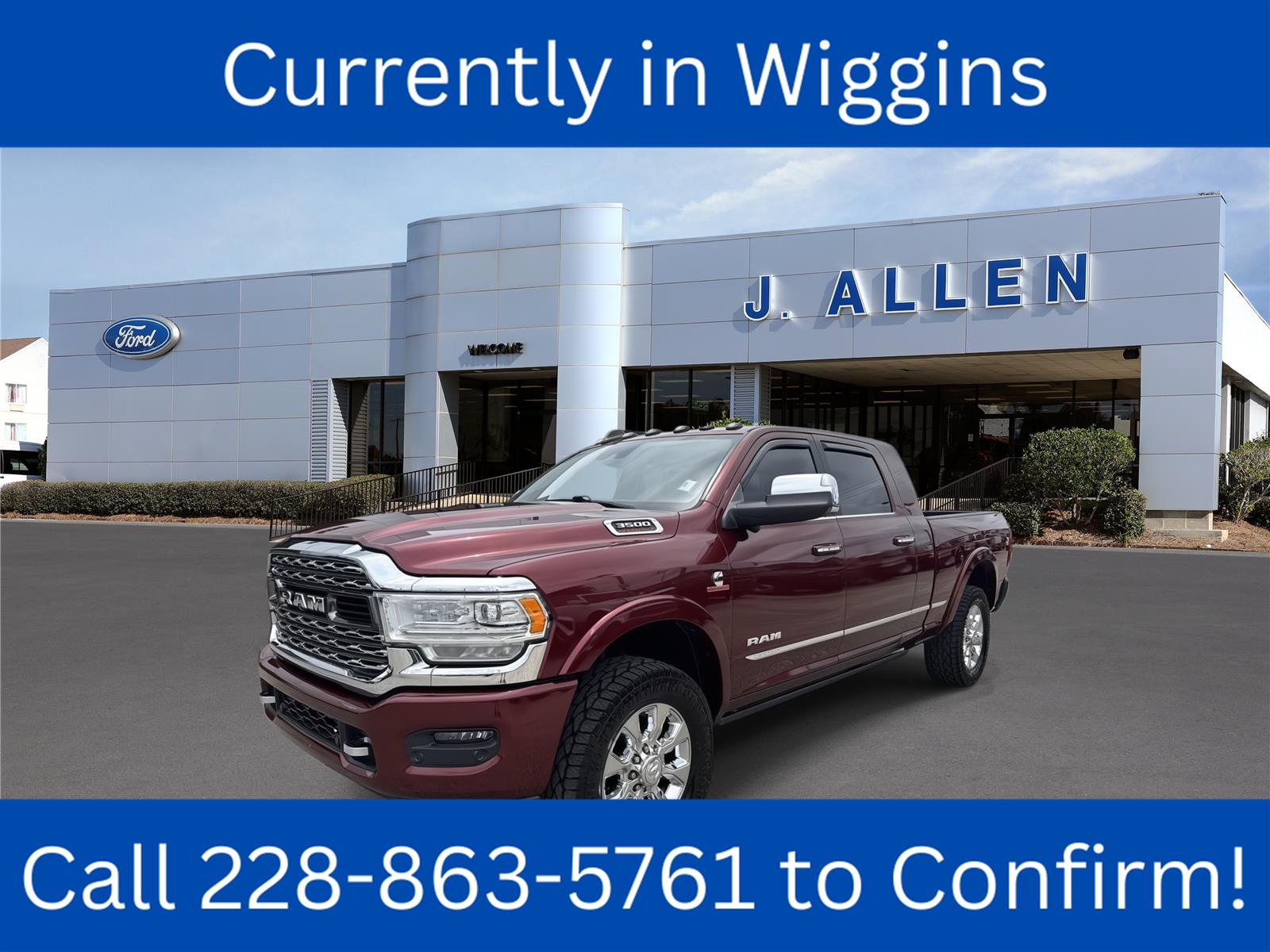 Delmonico Red Pearlcoat 2019 RAM 3500 Pickup Truck Four-Wheel Drive 6-Speed Automatic