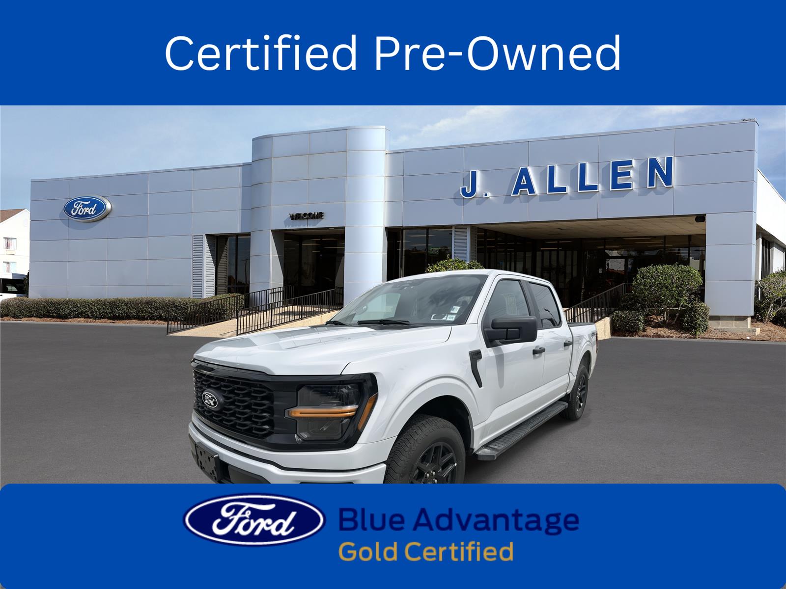 Space White 2025 Ford F-150 Pickup Truck Four-Wheel Drive Automatic