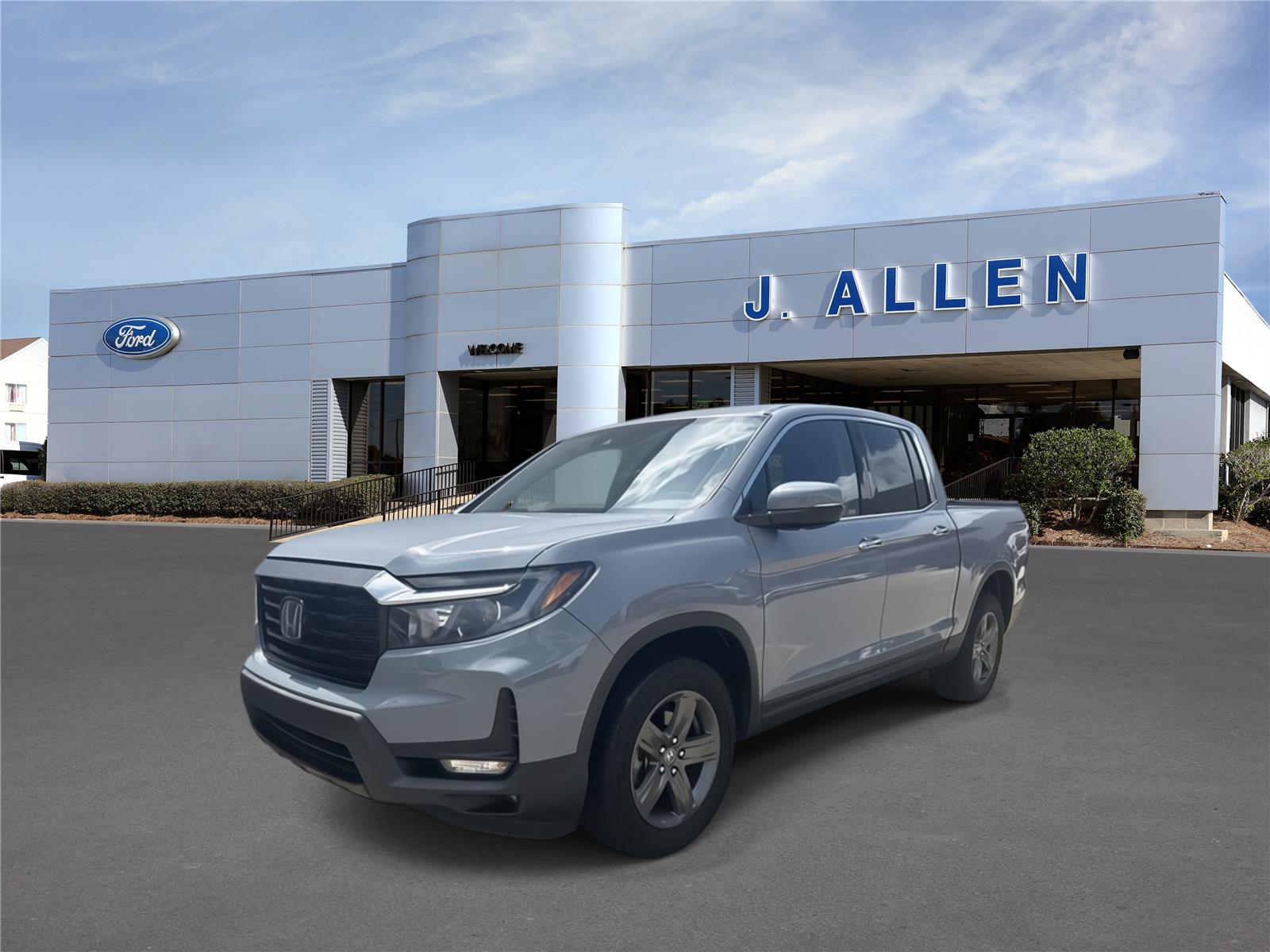 Sonic Gray Pearl 2023 Honda Ridgeline Pickup Truck All-Wheel Drive 9-Speed Automatic