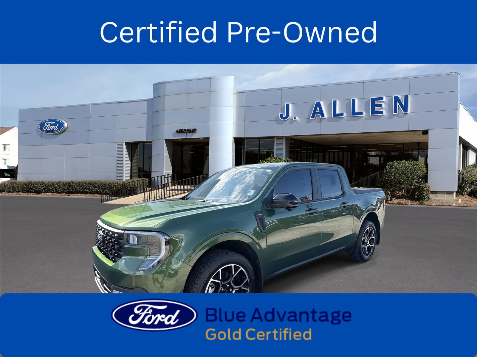 Eruption Green 2025 Ford Maverick Pickup Truck All-Wheel Drive 1-Speed Dual Clutch