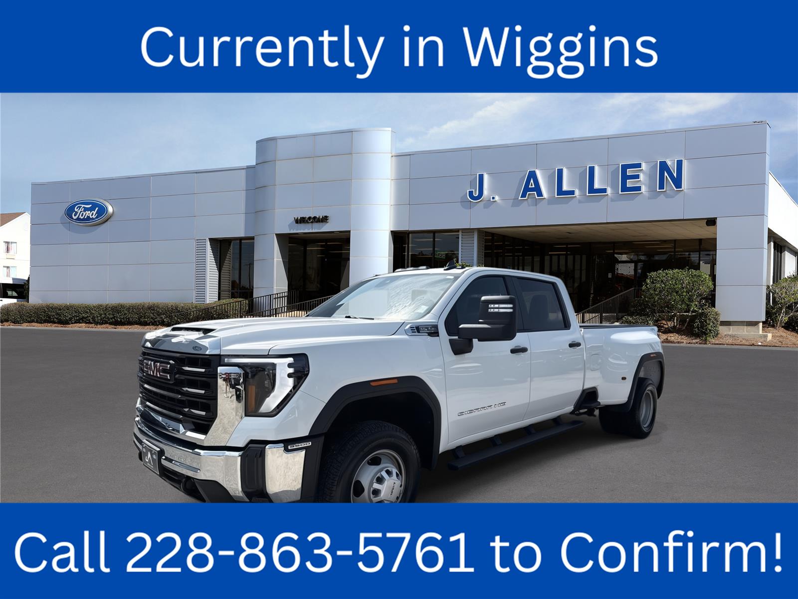 White 2024 GMC Sierra 3500HD Pickup Truck Four-Wheel Drive 