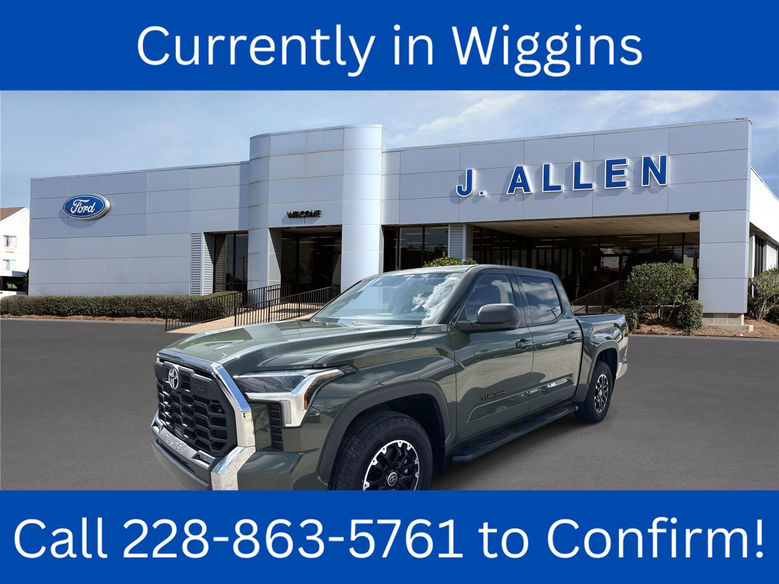 Army Green 2023 Toyota Tundra Pickup Truck 4X2 Automatic