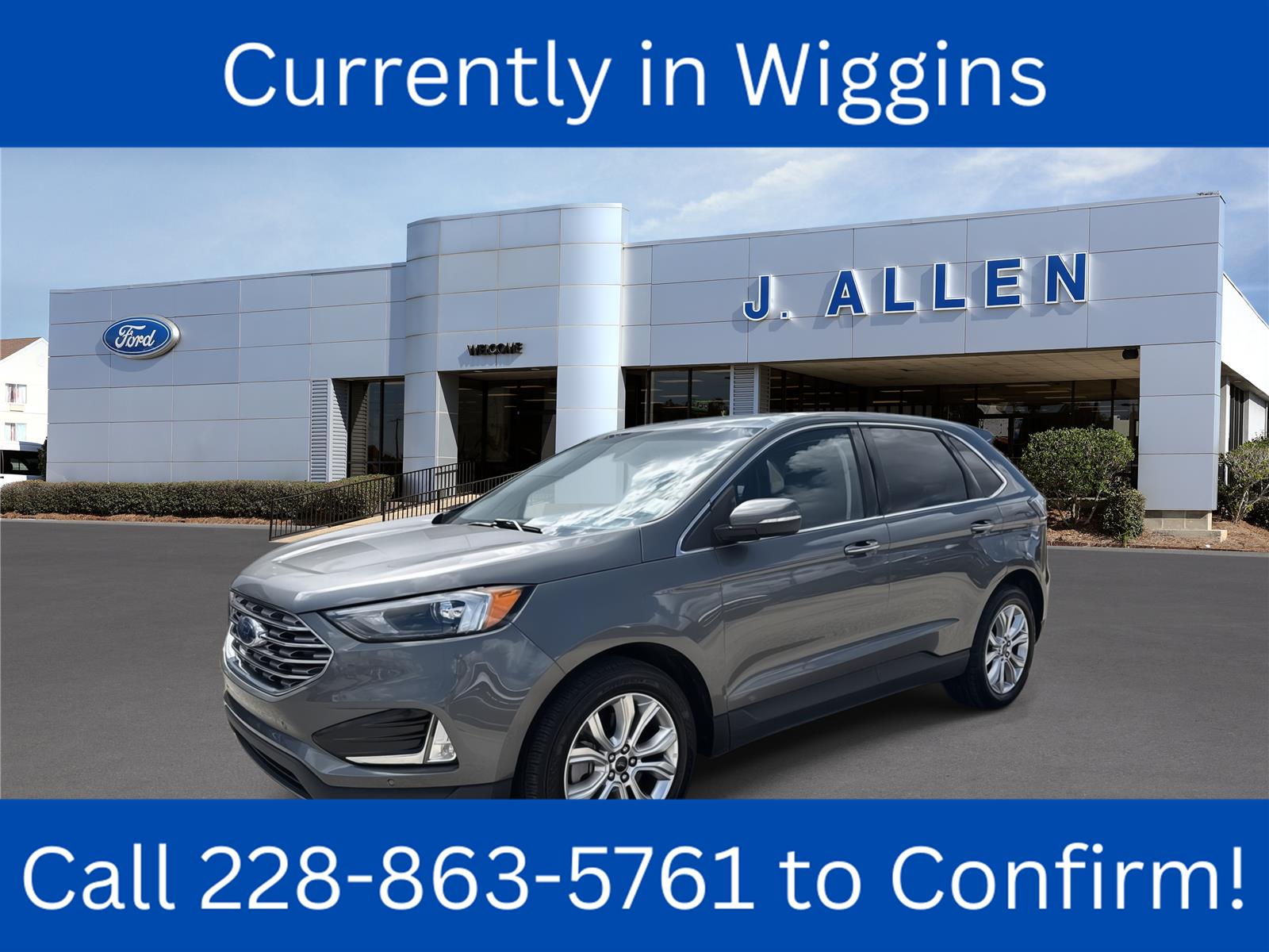 Carbonized Gray 2024 Ford Edge SUV / Crossover All-Wheel Drive 8-Speed Automatic