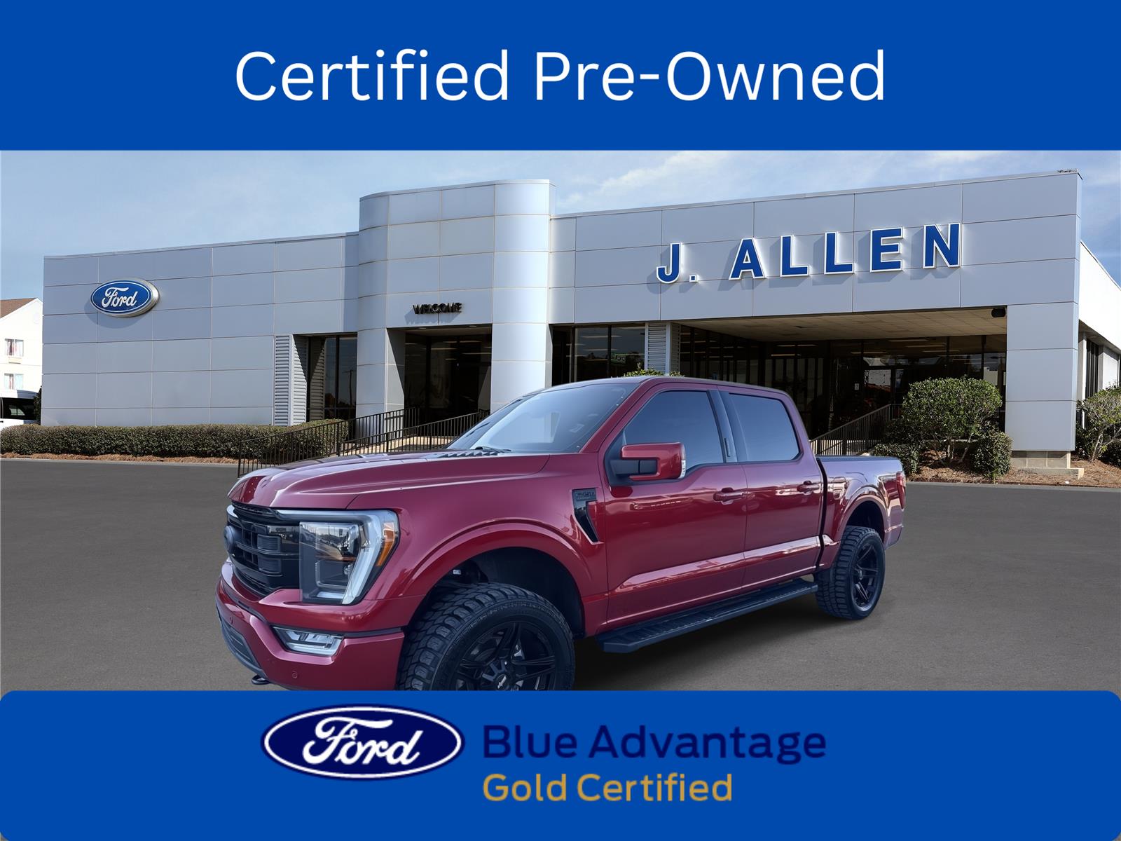 Rapid Red Metallic Tinted Clearcoat 2022 Ford F-150 Pickup Truck Four-Wheel Drive Automatic