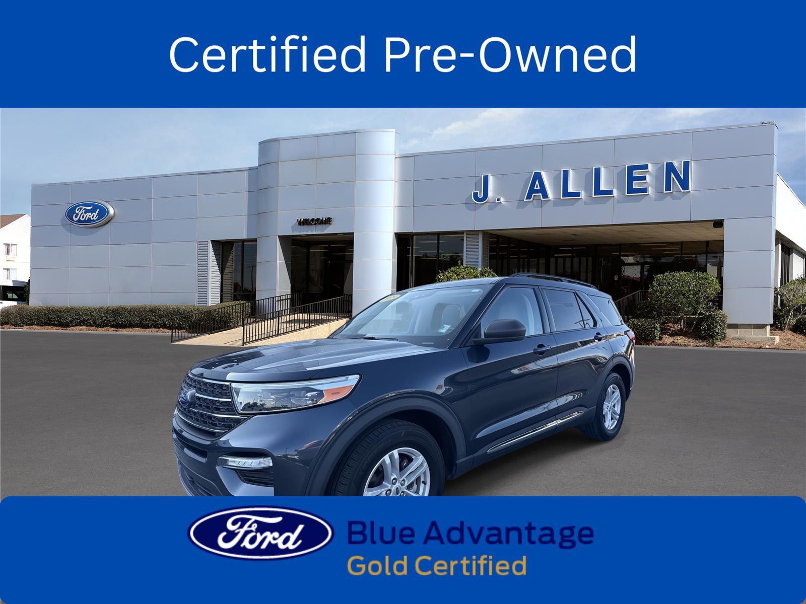 Stone Blue 2023 Ford Explorer SUV / Crossover Rear-Wheel Drive Automatic