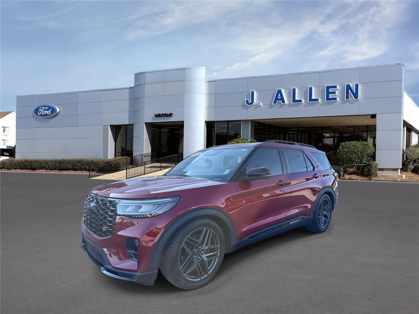 Rapid Red Metallic Tinted Clearcoat 2025 Ford Explorer SUV / Crossover All-Wheel Drive Automatic