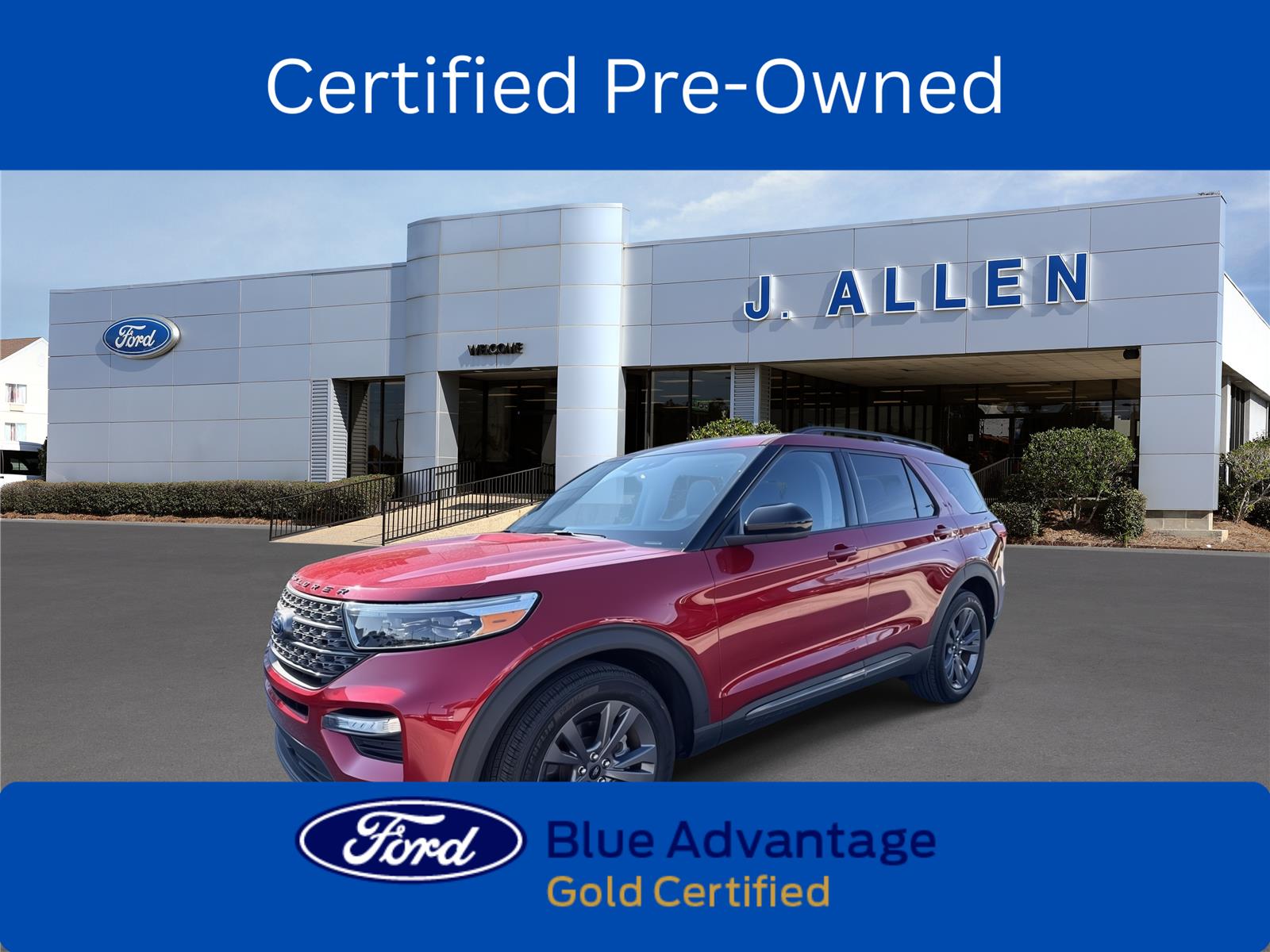 Rapid Red Metallic Tinted Clearcoat 2023 Ford Explorer SUV / Crossover Rear-Wheel Drive Automatic