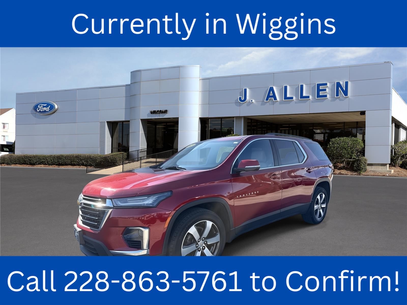Radiant Red Tintcoat 2023 Chevrolet Traverse SUV / Crossover Four-Wheel Drive 9-Speed Automatic
