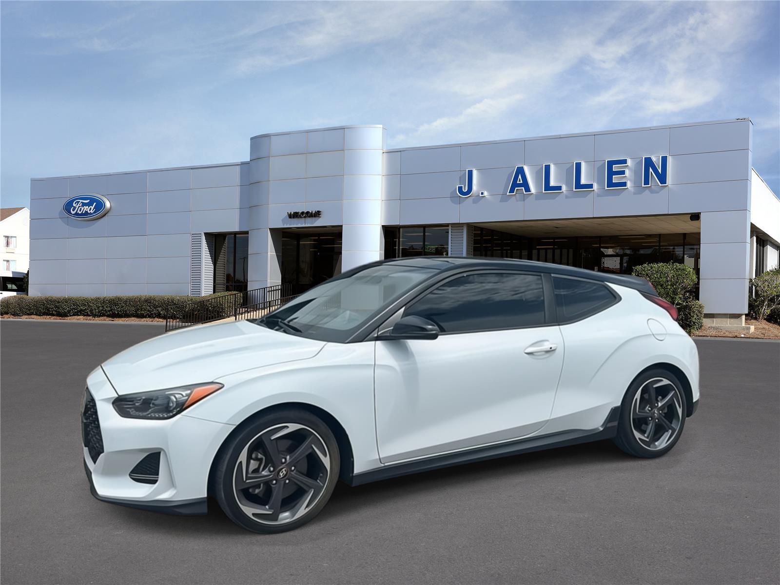 Chalk White w/Black Roof 2019 Hyundai Veloster Coupe Front-Wheel Drive Manual