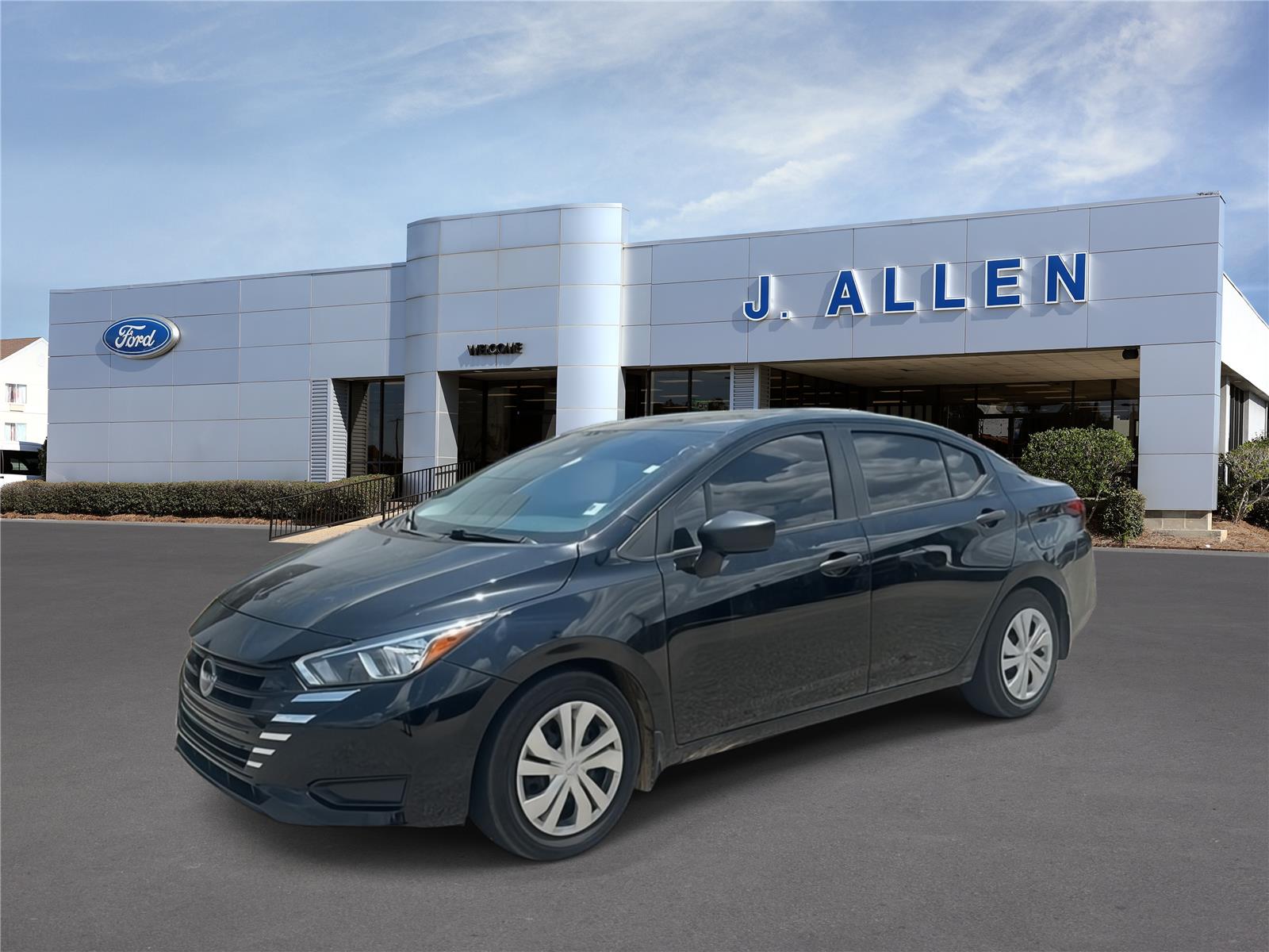 Super Black 2023 Nissan Versa Sedan Front-Wheel Drive Continuously Variable Transmission