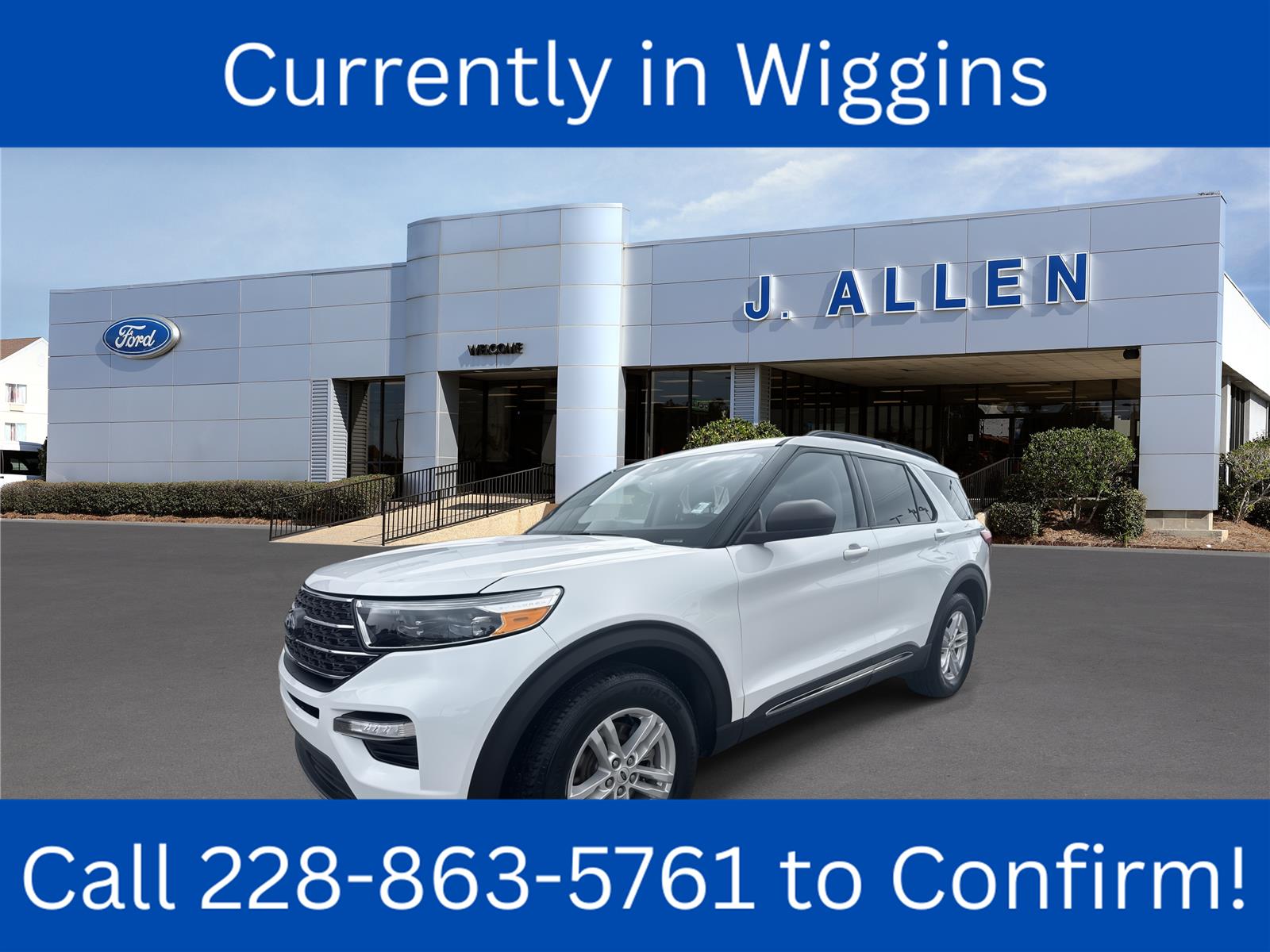 Oxford White 2021 Ford Explorer SUV / Crossover Rear-Wheel Drive Automatic