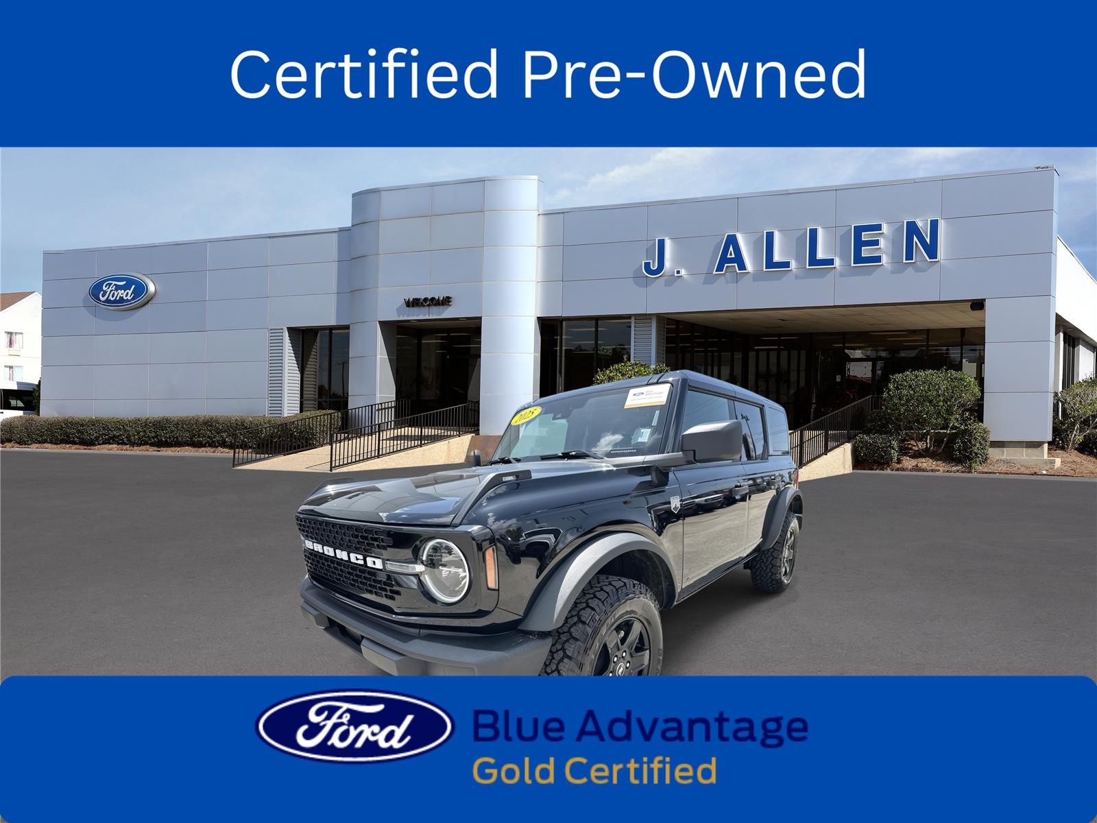 Shadow Black 2025 Ford Bronco SUV / Crossover Four-Wheel Drive 10-Speed Automatic