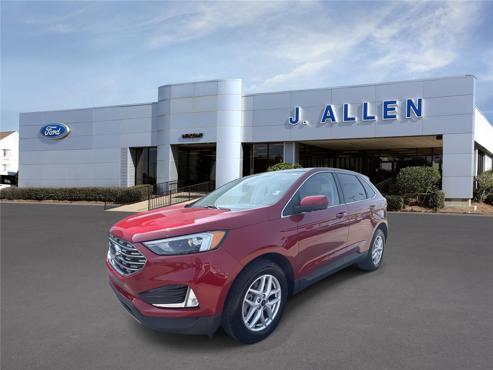 Rapid Red Metallic Tinted Clearcoat 2022 Ford Edge SUV / Crossover All-Wheel Drive 8-Speed Automatic