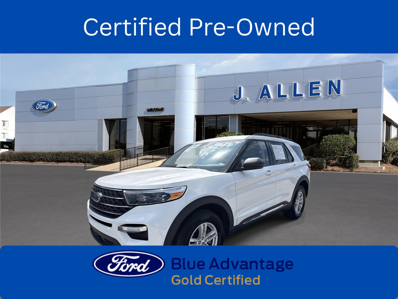Oxford White 2023 Ford Explorer SUV / Crossover All-Wheel Drive Automatic