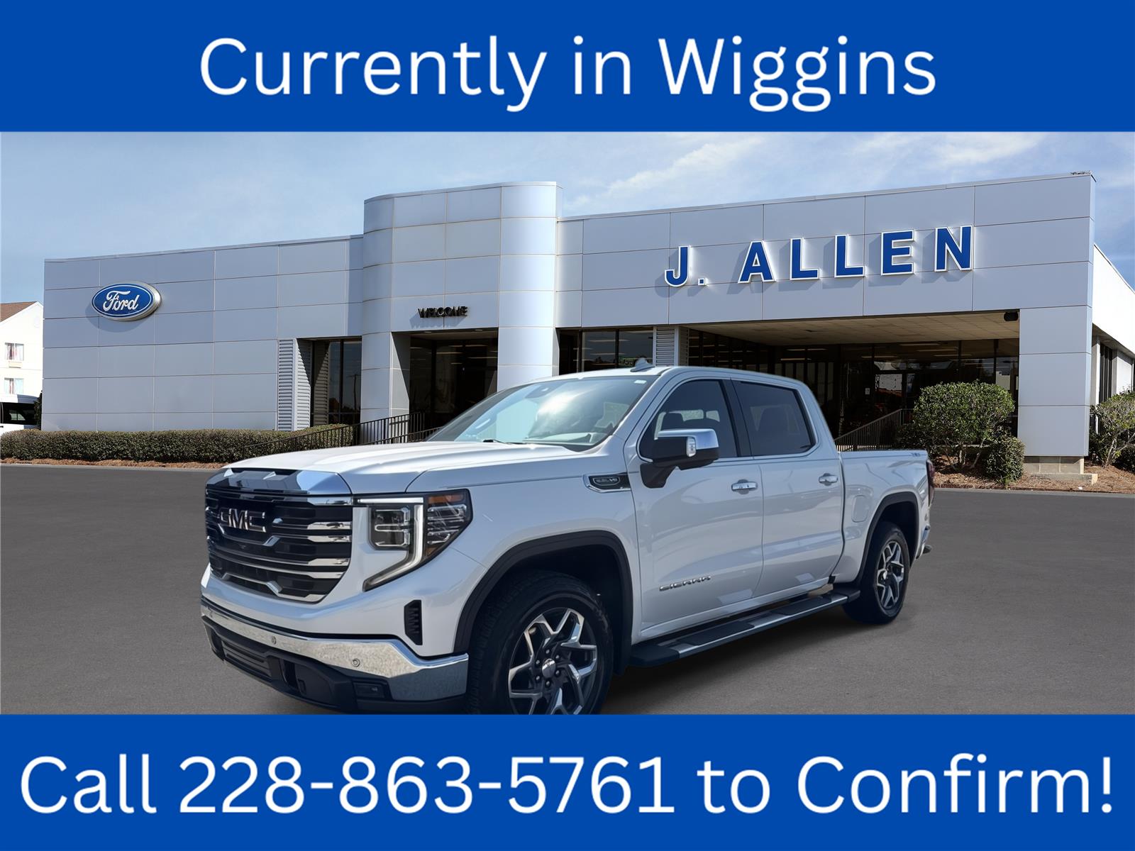White Frost Tricoat 2023 GMC Sierra 1500 Pickup Truck Four-Wheel Drive Automatic
