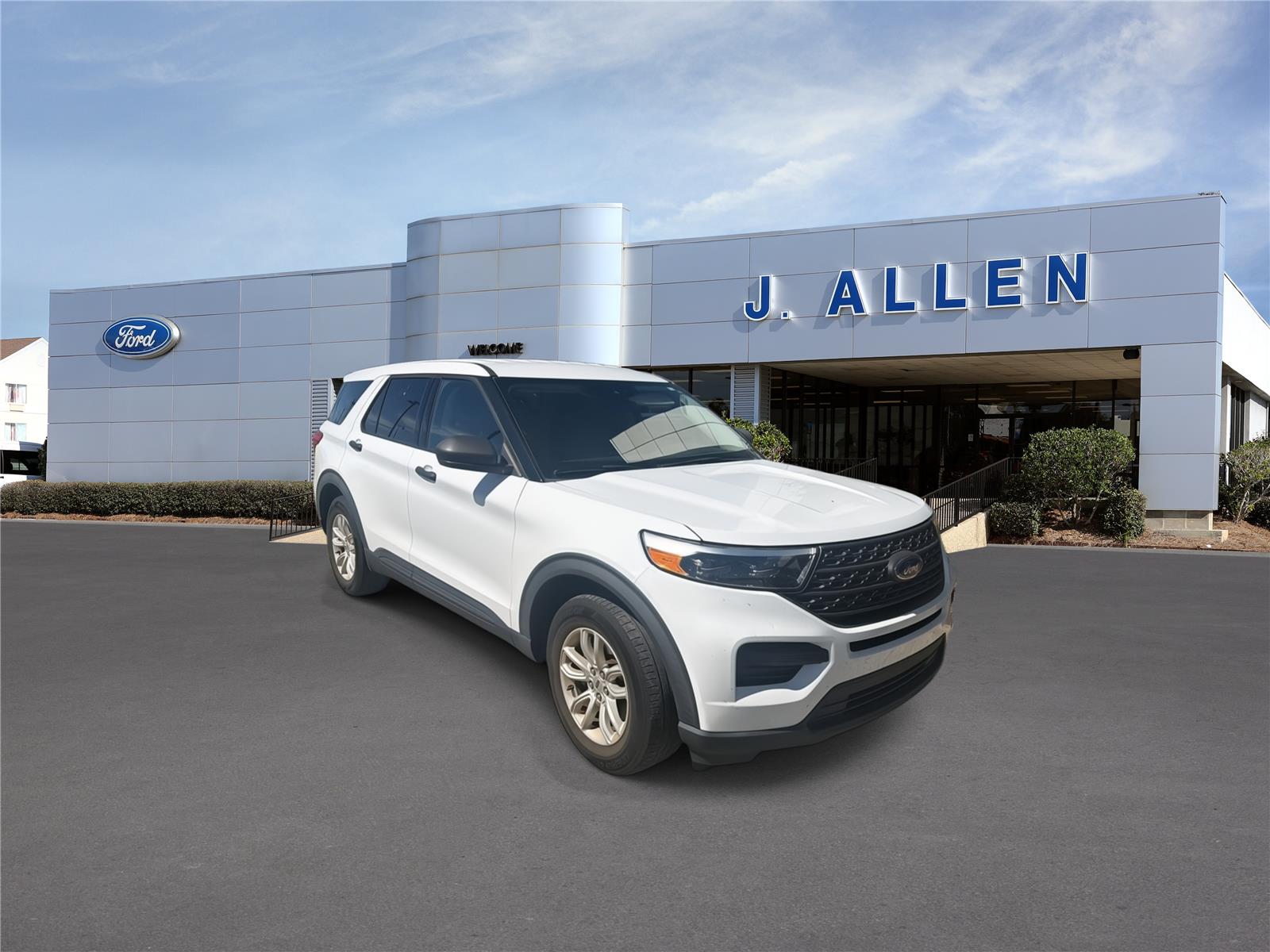 Oxford White 2021 Ford Explorer SUV / Crossover Rear-Wheel Drive Automatic