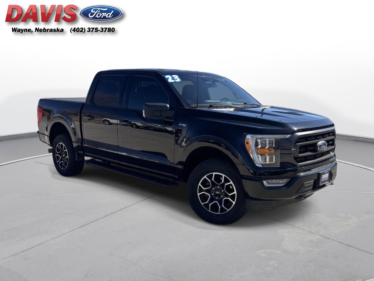 Agate Black 2023 Ford F-150 XLT SuperCrew 4WD Pickup Truck Four-Wheel Drive Automatic