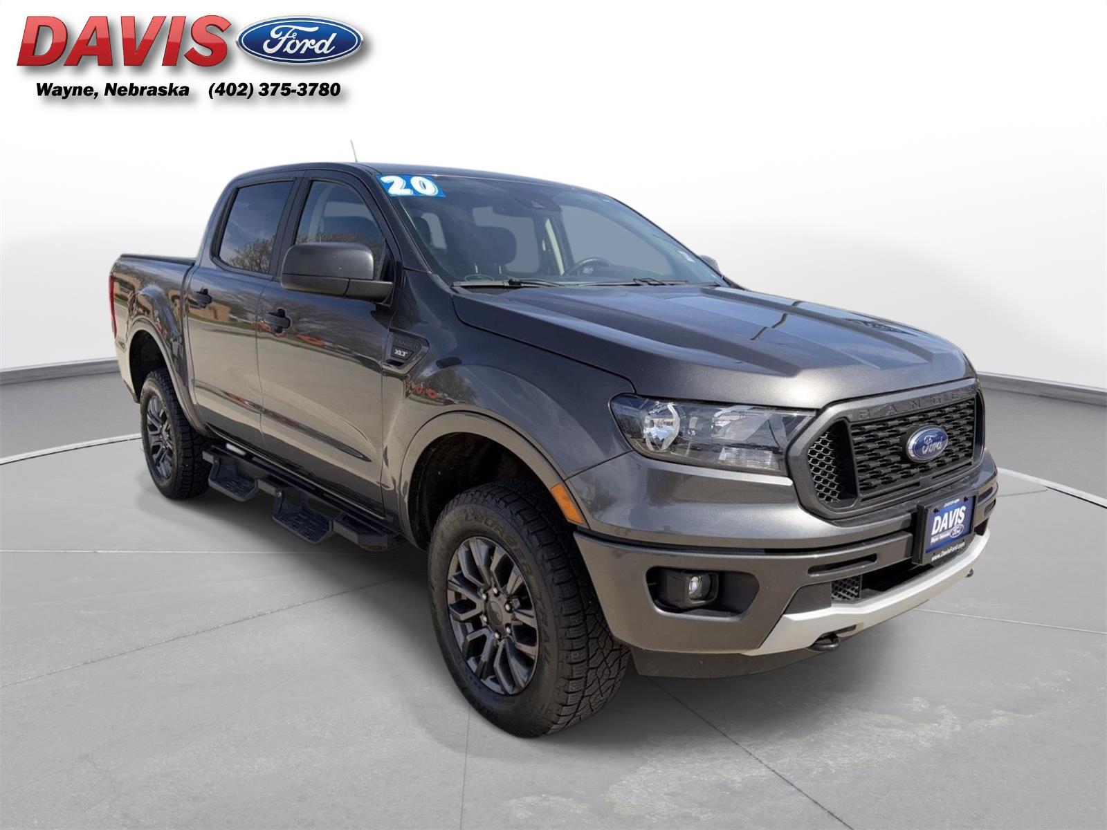 Gray (Magnetic) 2020 Ford Ranger XLT SuperCrew 4WD Pickup Truck Four-Wheel Drive Automatic