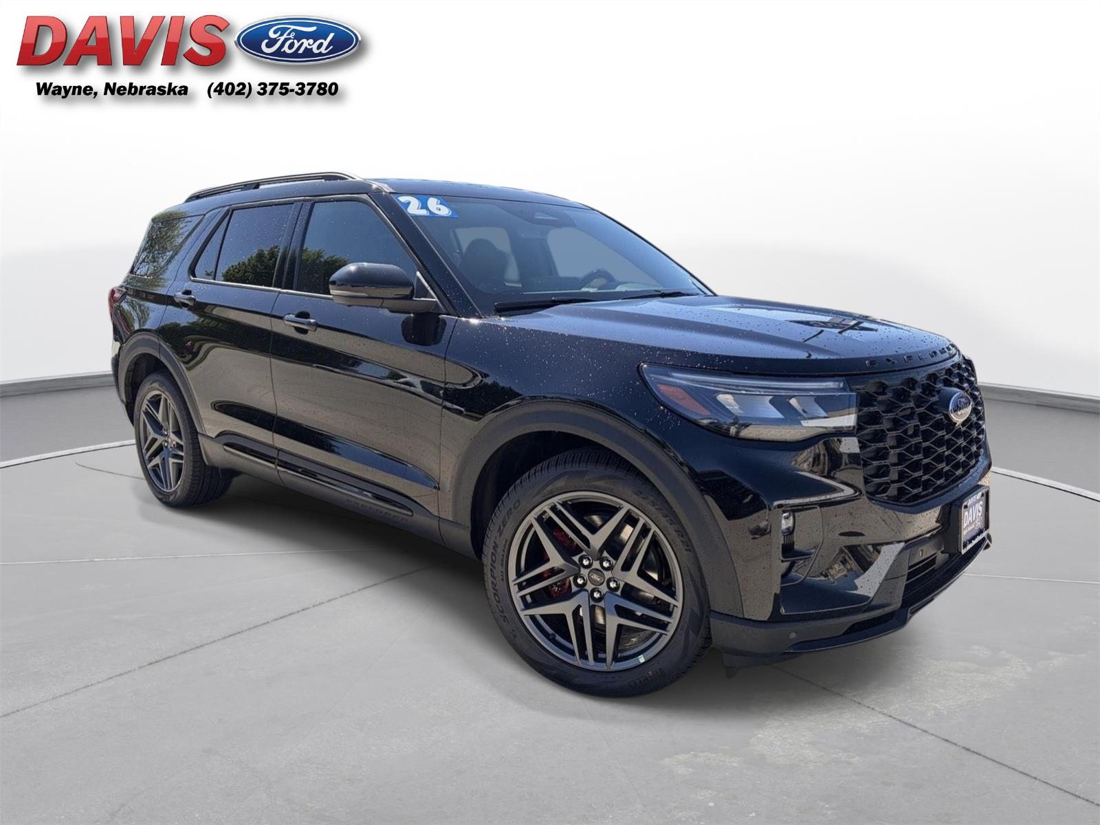 Agate Black Metallic 2026 Ford Explorer SUV / Crossover All-Wheel Drive Automatic