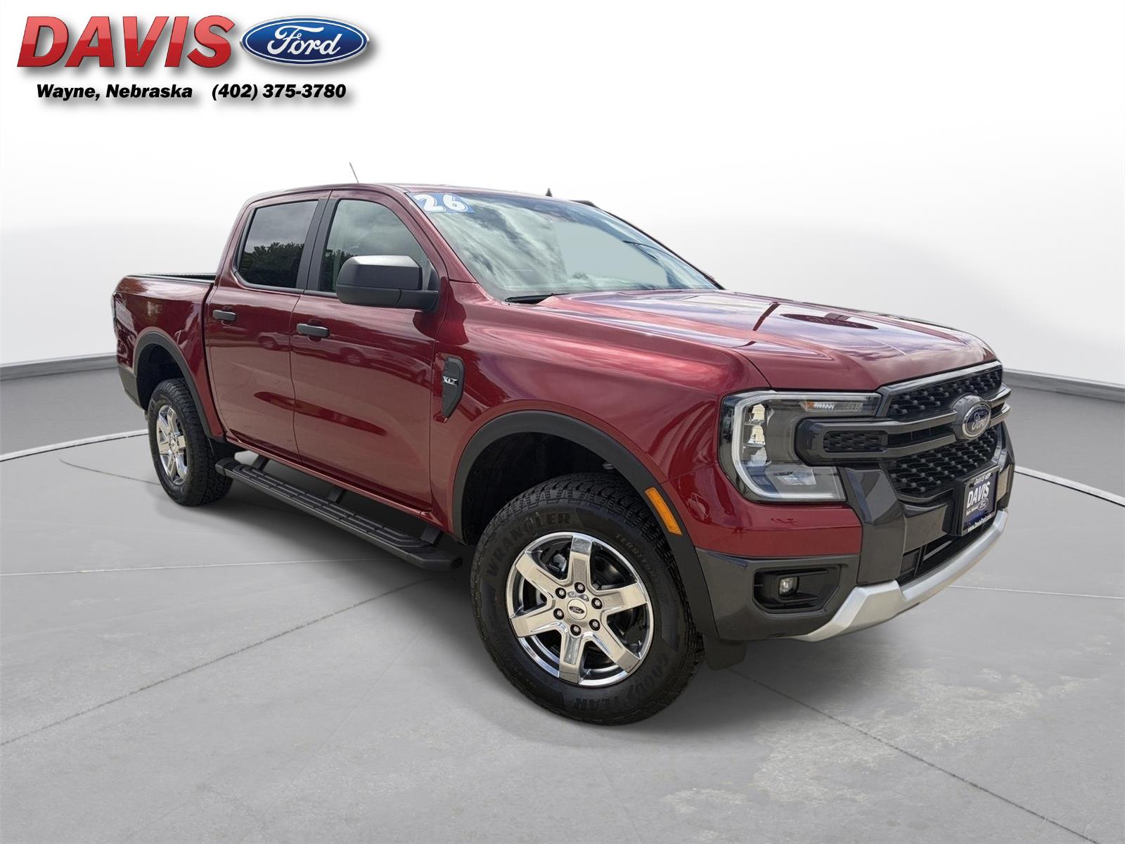 Ruby Red Metallic Tinted Clearcoat 2026 Ford Ranger Pickup Truck Four-Wheel Drive Automatic