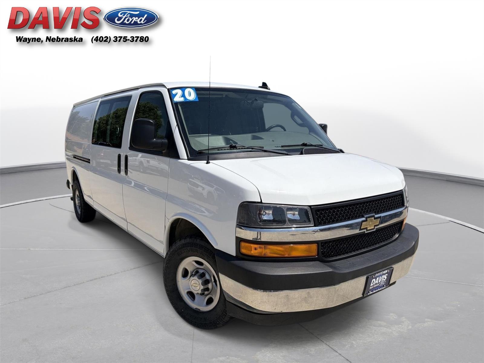 Summit White 2020 Chevrolet Express Cargo Van Rear-Wheel Drive 6-Speed Automatic