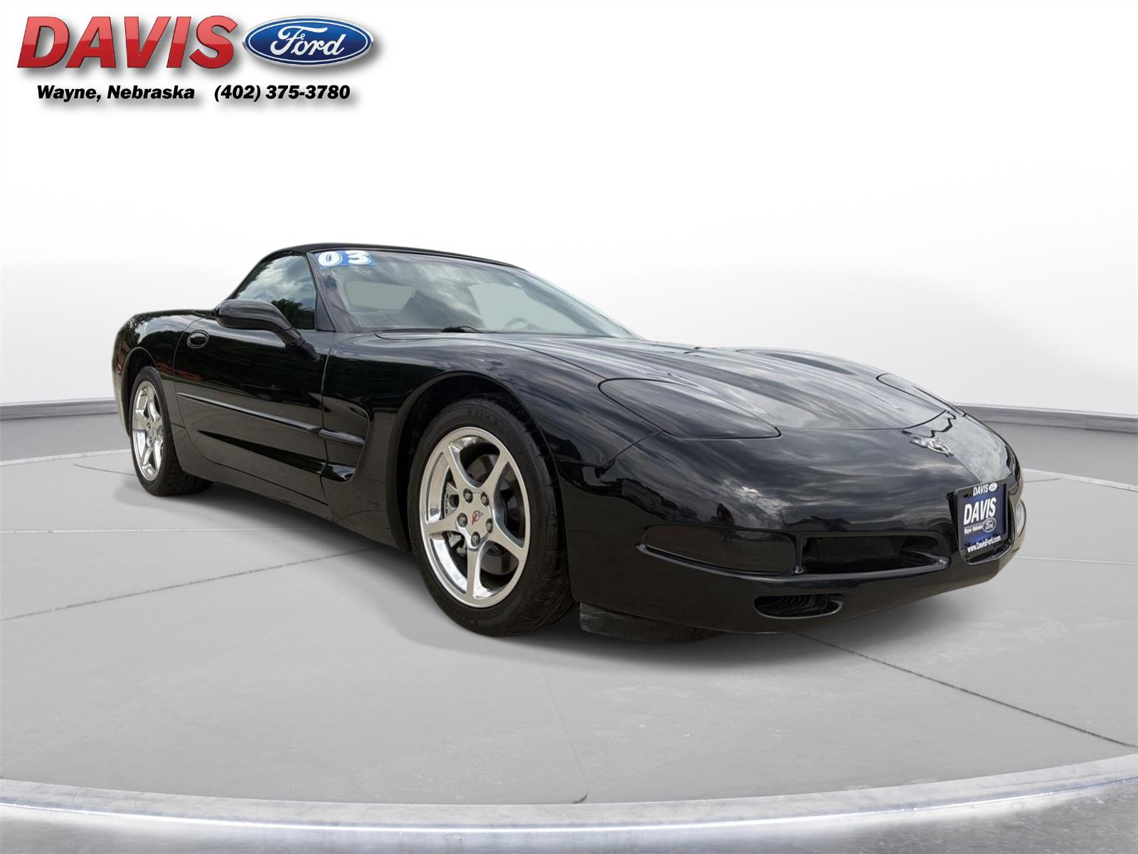 Black 2003 Chevrolet Corvette Convertible Rear-Wheel Drive 6-Speed Manual