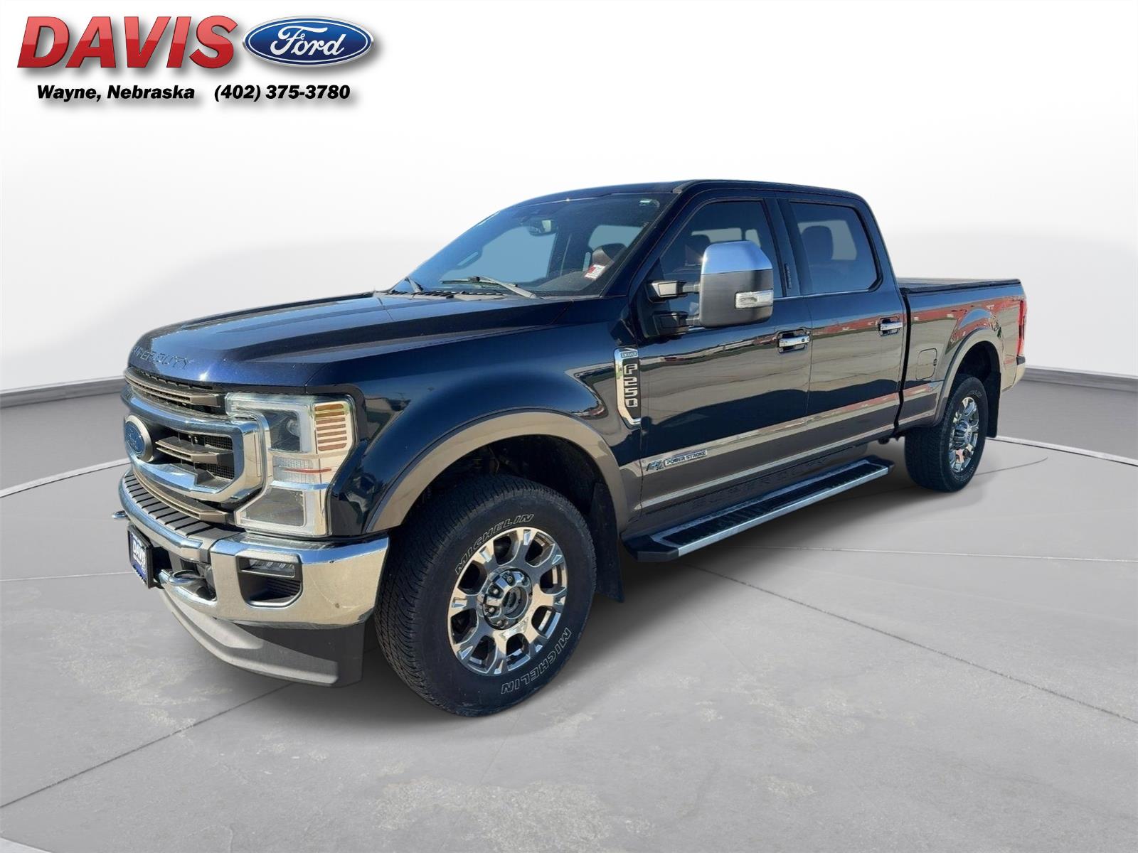 Antimatter Blue/Stone Gray 2022 Ford F-250 Super Duty Pickup Truck Four-Wheel Drive 6-Speed Automatic