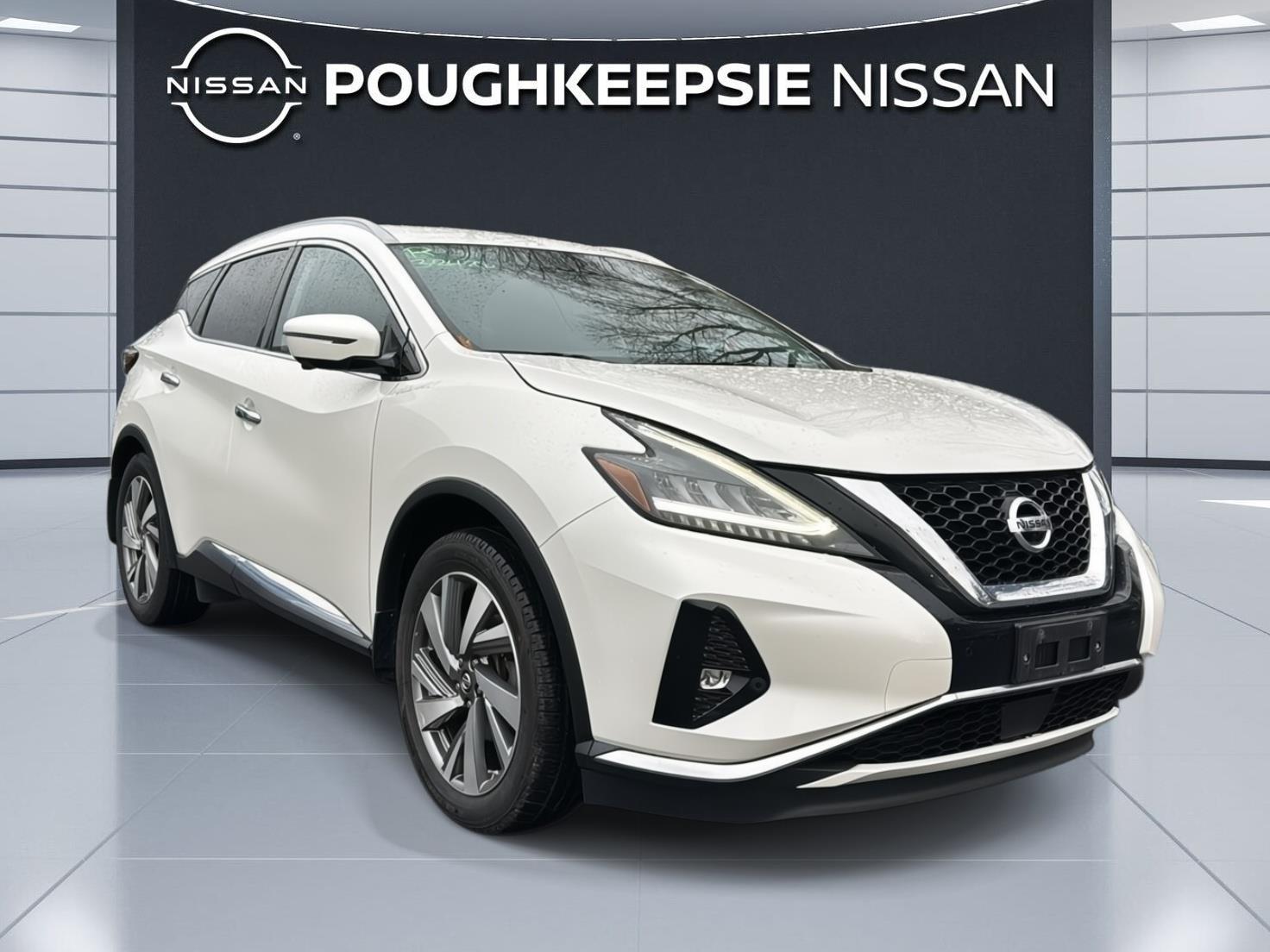 Pearl White Tricoat 2019 Nissan Murano SL AWD SUV / Crossover All-Wheel Drive Continuously Variable Transmission