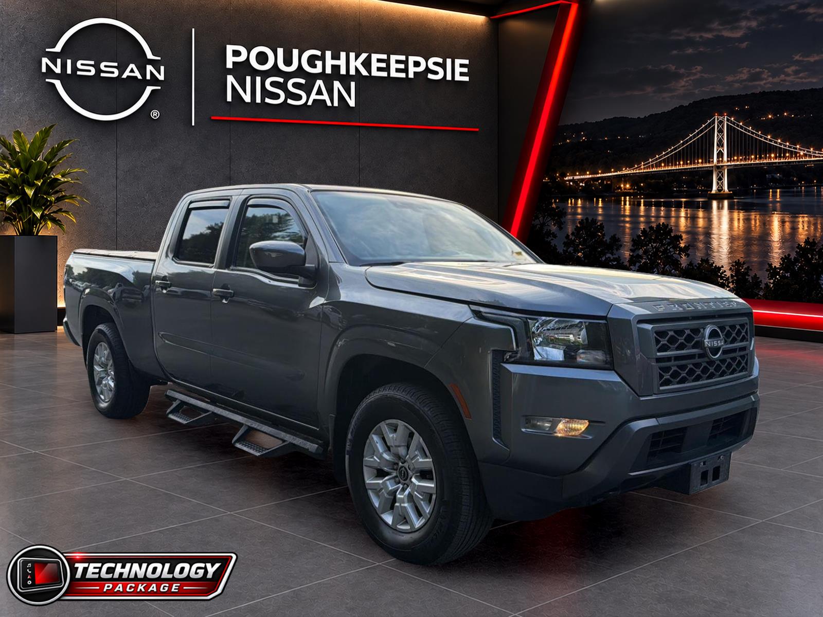 Gray (Gun Metallic) 2022 Nissan Frontier Pickup Truck Four-Wheel Drive Automatic