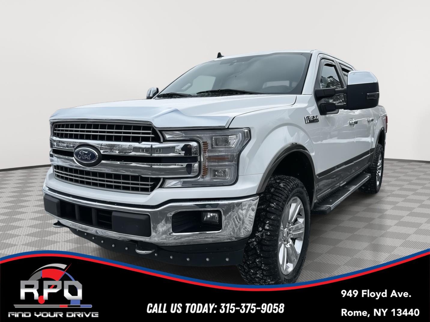 Star White Metallic Tri-Coat 2020 Ford F-150 Lariat SuperCrew 4WD Pickup Truck Four-Wheel Drive Automatic