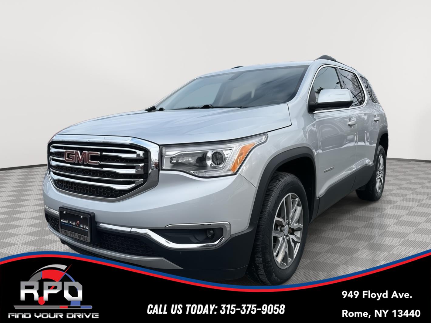 Quicksilver Metallic 2019 GMC Acadia SLE-2 AWD SUV / Crossover Four-Wheel Drive 6-Speed Automatic