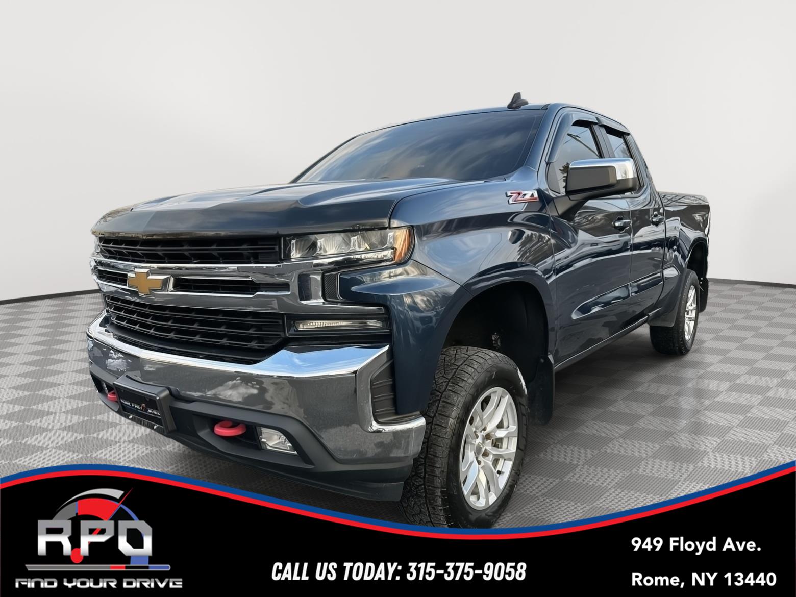Northsky Blue Metallic 2020 Chevrolet Silverado 1500 LT Double Cab 4WD Pickup Truck Four-Wheel Drive 8-Speed Automatic