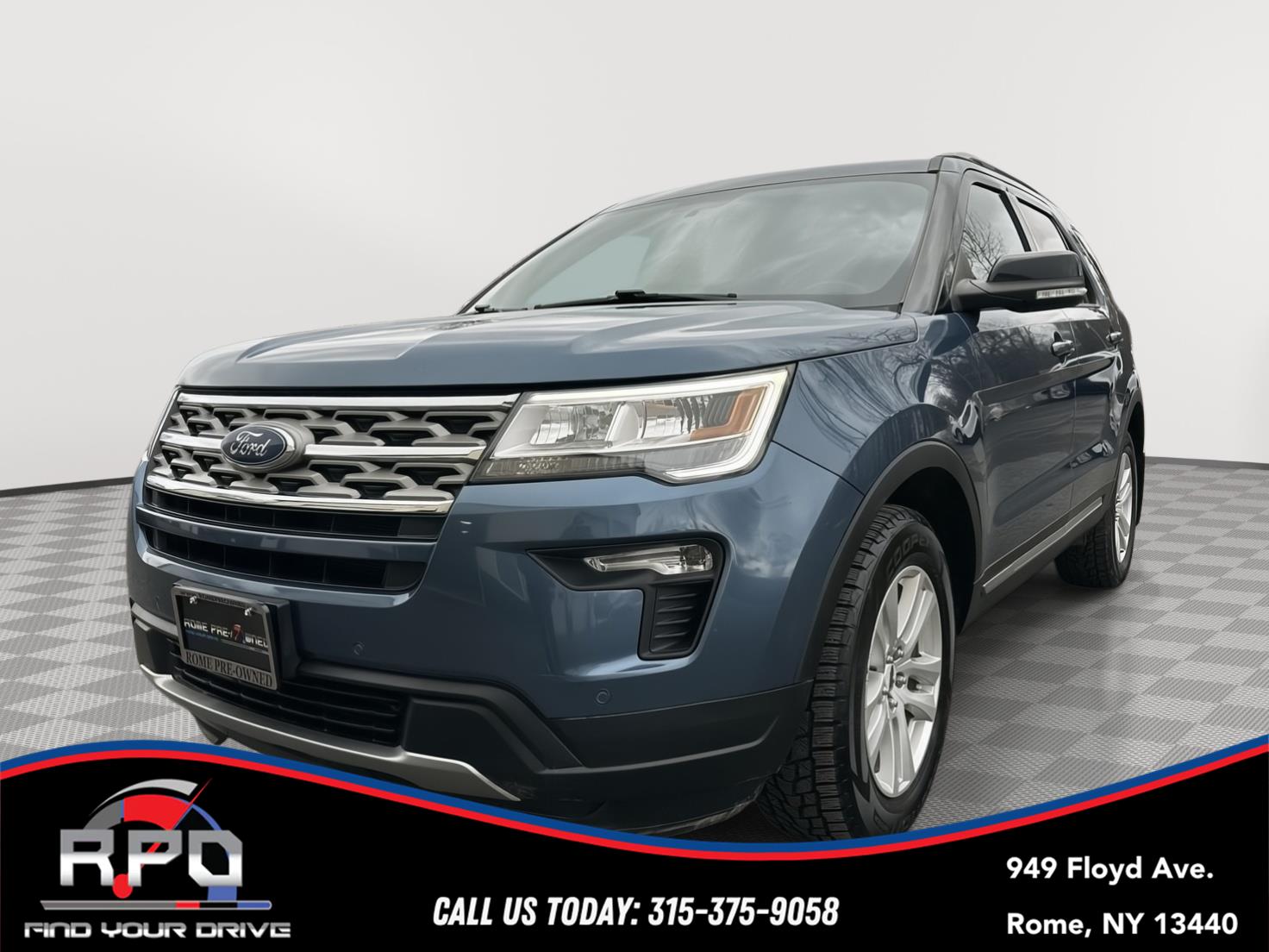Blue Metallic 2018 Ford Explorer XLT AWD SUV / Crossover All-Wheel Drive 6-Speed Automatic