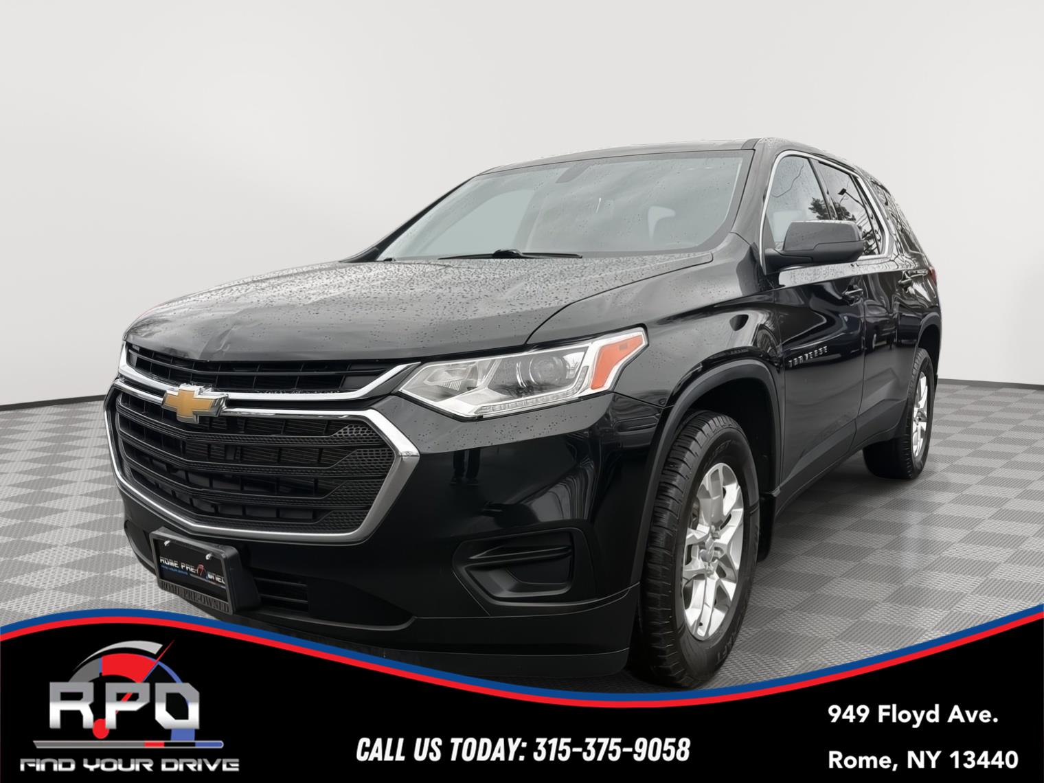 Mosaic Black Metallic 2021 Chevrolet Traverse LS AWD SUV / Crossover Four-Wheel Drive 9-Speed Automatic